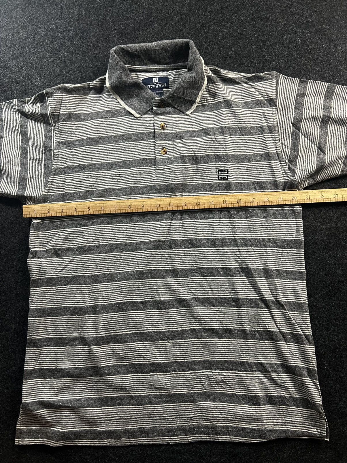 Givenchy Givency Activewear Grey Striped Golf Polo Size US M / EU 48-50 / 2 - 5 Thumbnail
