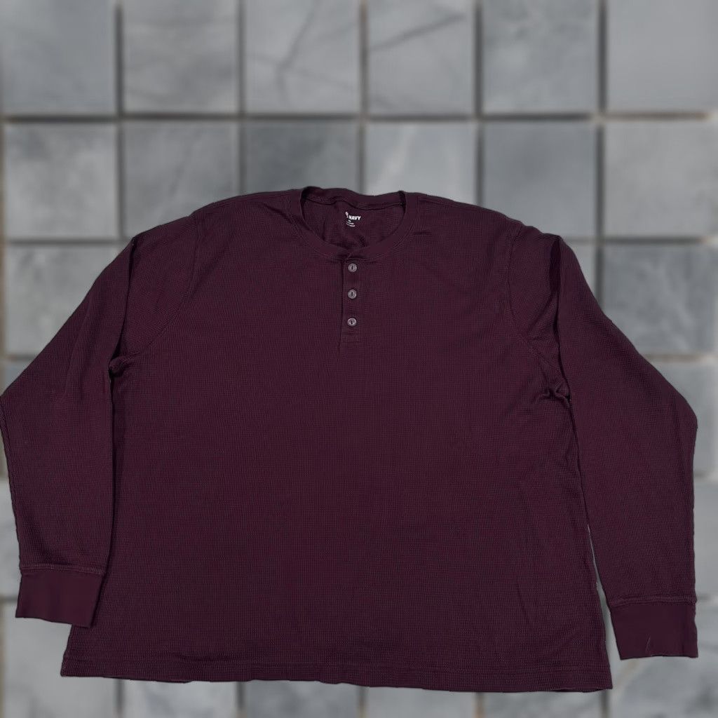 Old Navy Old Navy Shirt Mens 2XL Burgundy Long Sleeve Henley Built In Flex Cotton Blend Shirt Mens 2XL Burgundy Long Sleeve Henley Flex Cotton Blend Size US XXL / EU 58 / 5 - 1 Thumbnail