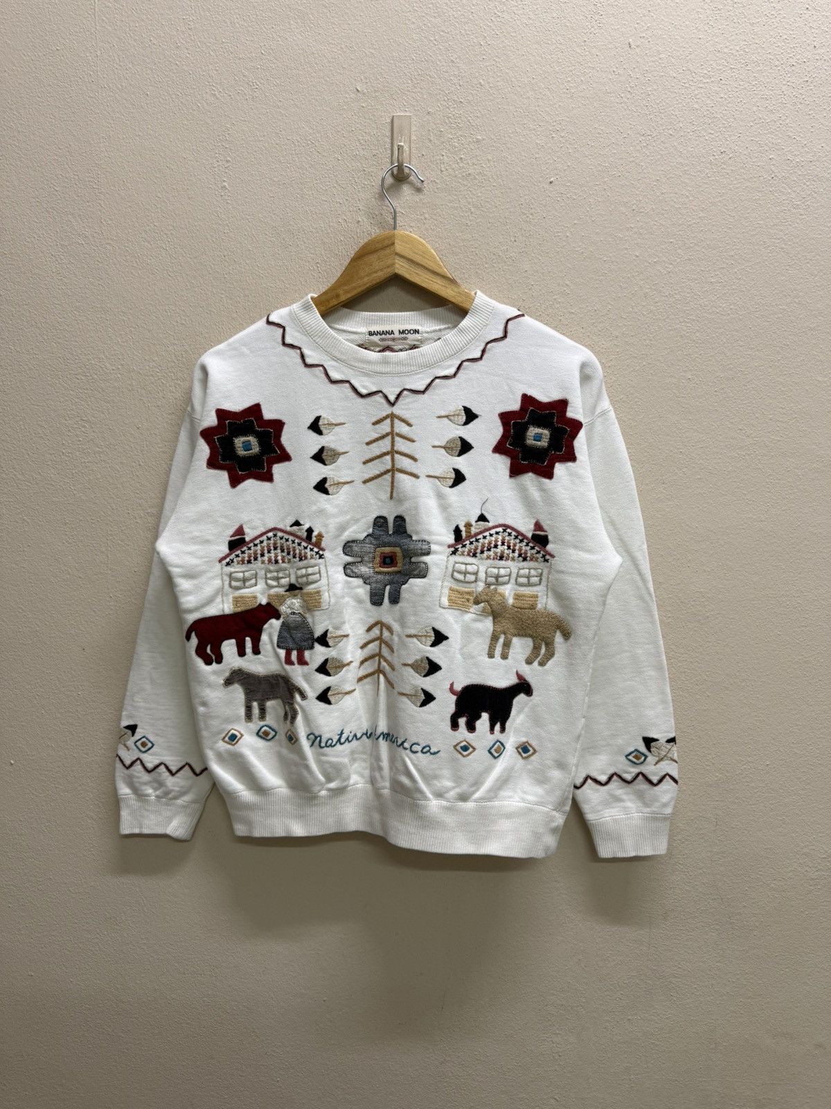 Native Vintage Banana Moon Native American Cropped Sweatshirt Size M / US 6-8 / IT 42-44 - 16 Thumbnail