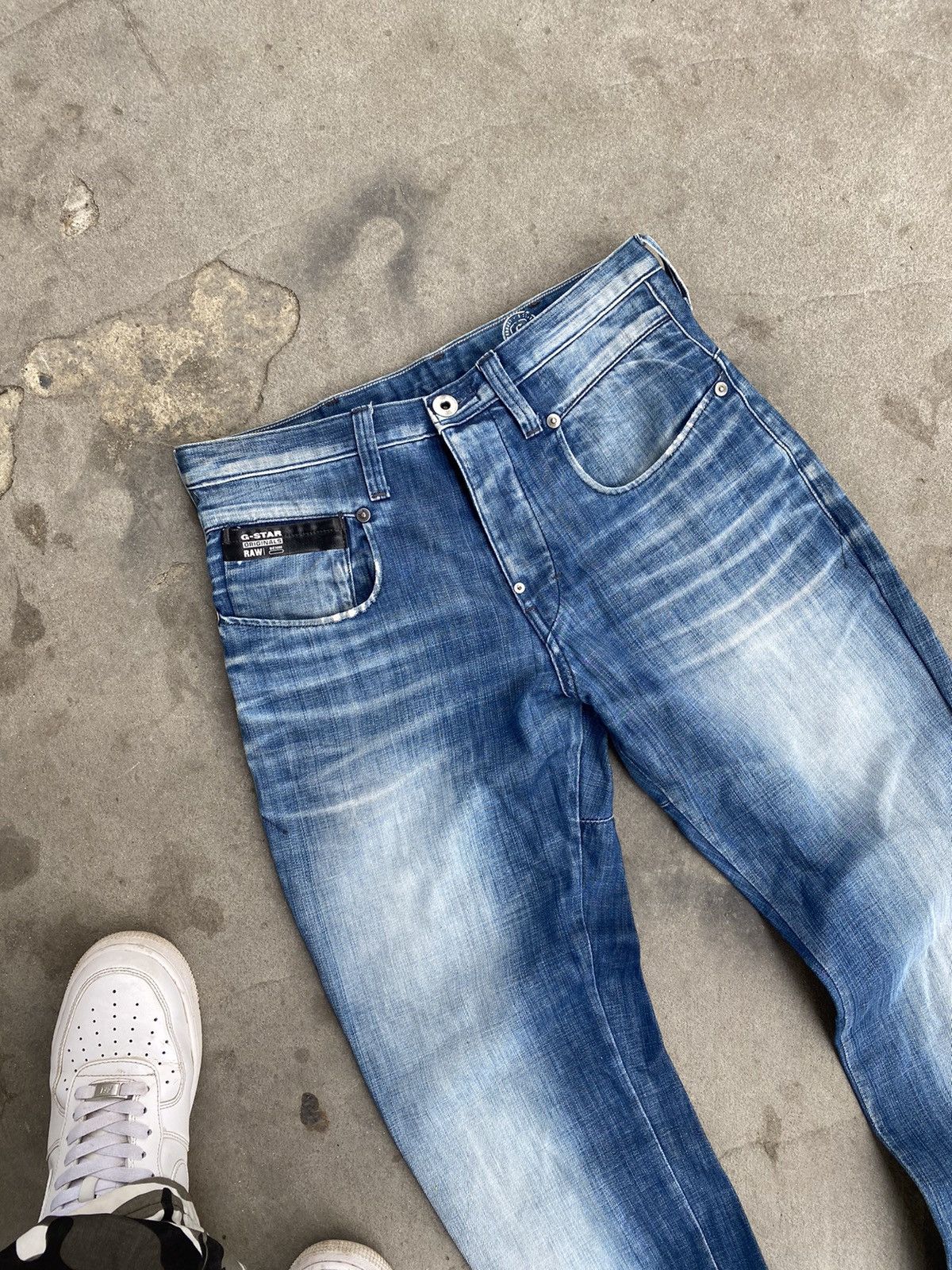 G-Star Vintage G Star Raw 3301 Embroidered Denim Jeans Size US 29 - 8 Thumbnail