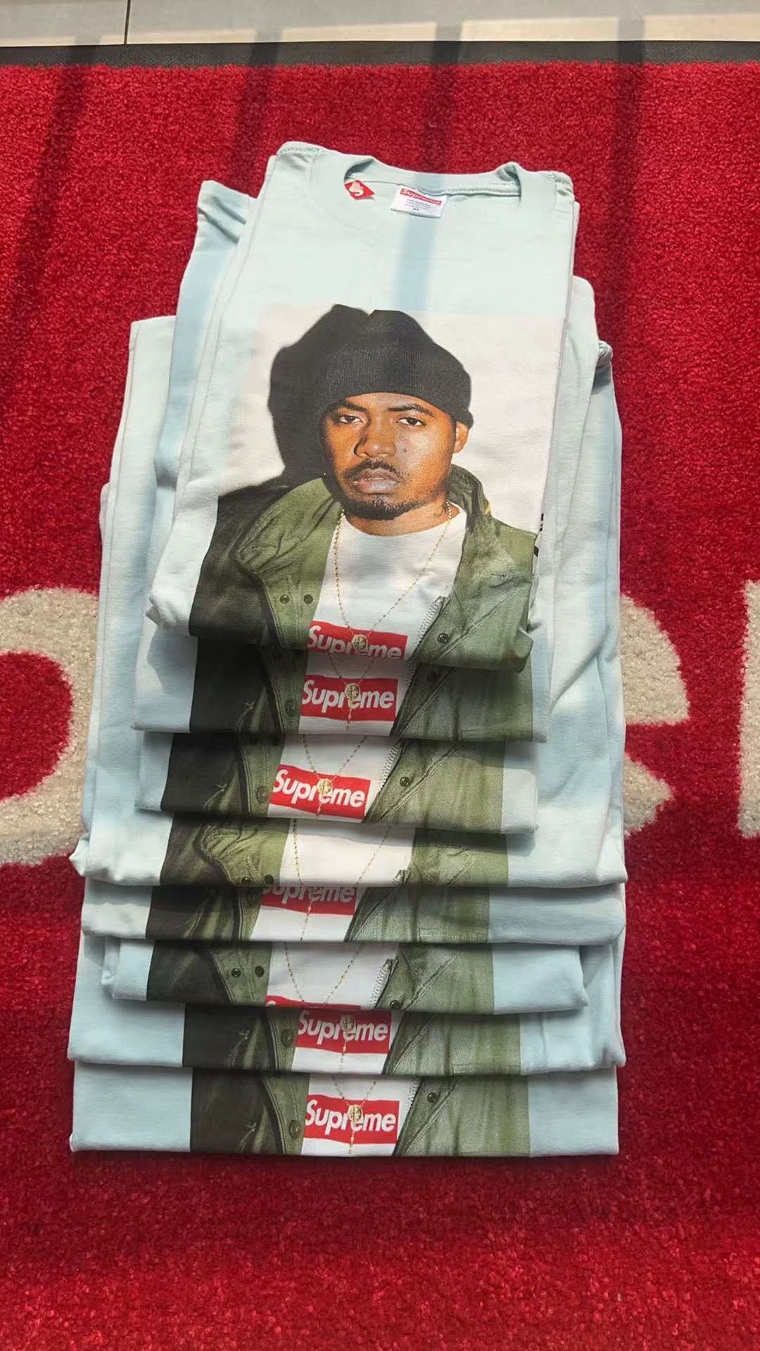 Supreme Supreme Nas Character Short Sleeve Tee Gray/Blue M Size US M / EU 48-50 / 2 - 2 Thumbnail