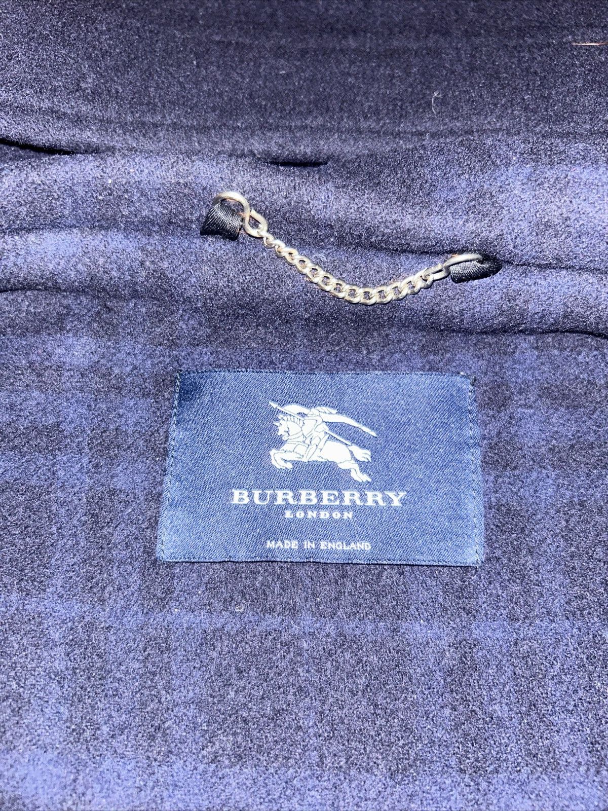 Burberry Navy Heavy Burberry Wool Winter Coat Size US M / EU 48-50 / 2 - 3 Thumbnail