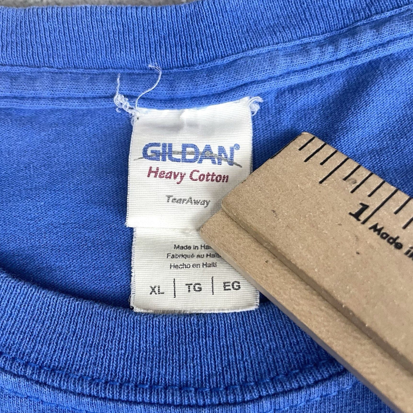 Gildan VINTAGE Trader Joe’s Shirt XL Blue Gildan Unisex Adults T-Shirt Short Sleeve Crew Neck Logo Distressed USA 2010-2019 Size US XL / EU 56 / 4 - 4 Thumbnail