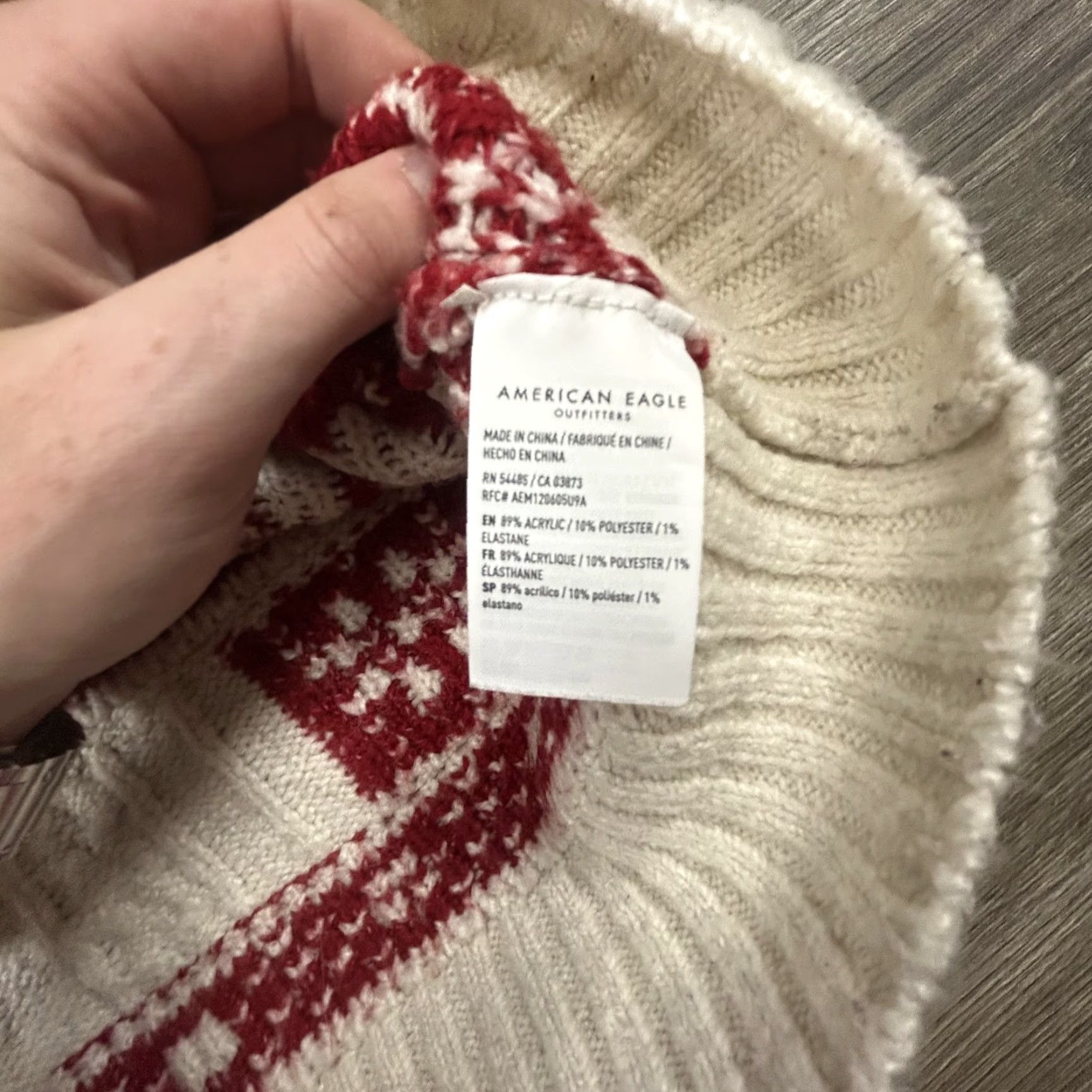 American Eagle Outfitters VINTAGE American Eagle Outfitters Sweater Womens XL White Fair Isle Mock Neck Christmas Y2K Size XL / US 12-14 / IT 48-50 - 6 Thumbnail