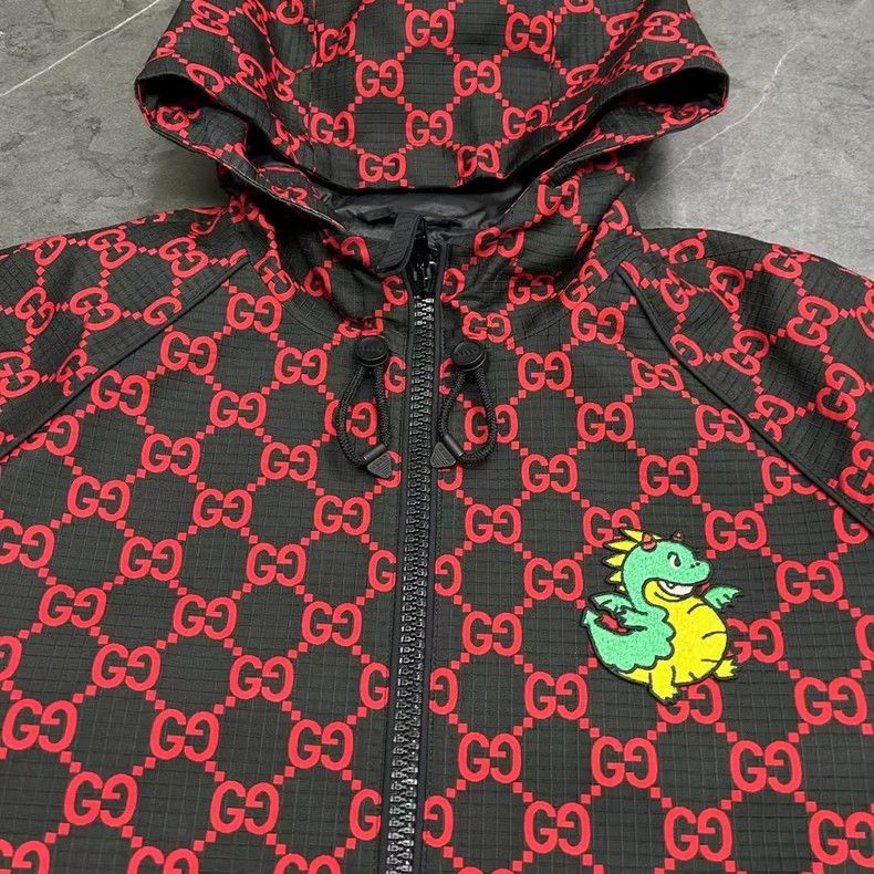 Gucci Gucci Little Dragon Man full-printed LOGO windbreaker cotto Size US L / EU 52-54 / 3 - 5 Thumbnail