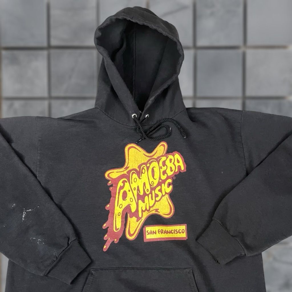 Vintage VINTAGE Amoeba Music Hoodie Adult XL Green 90s Music Pullover Amoeba Sweatshirt Men Size US XL / EU 56 / 4 - 1 Thumbnail