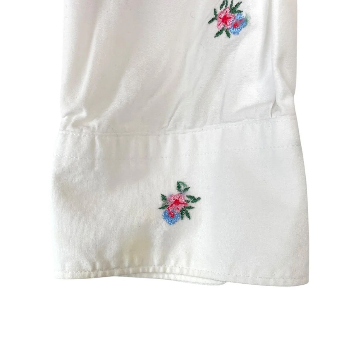 Comme des Garcons Archive Floral Embroidered Long Sleeve Shirt Size S / US 4 / IT 40 - 4 Thumbnail