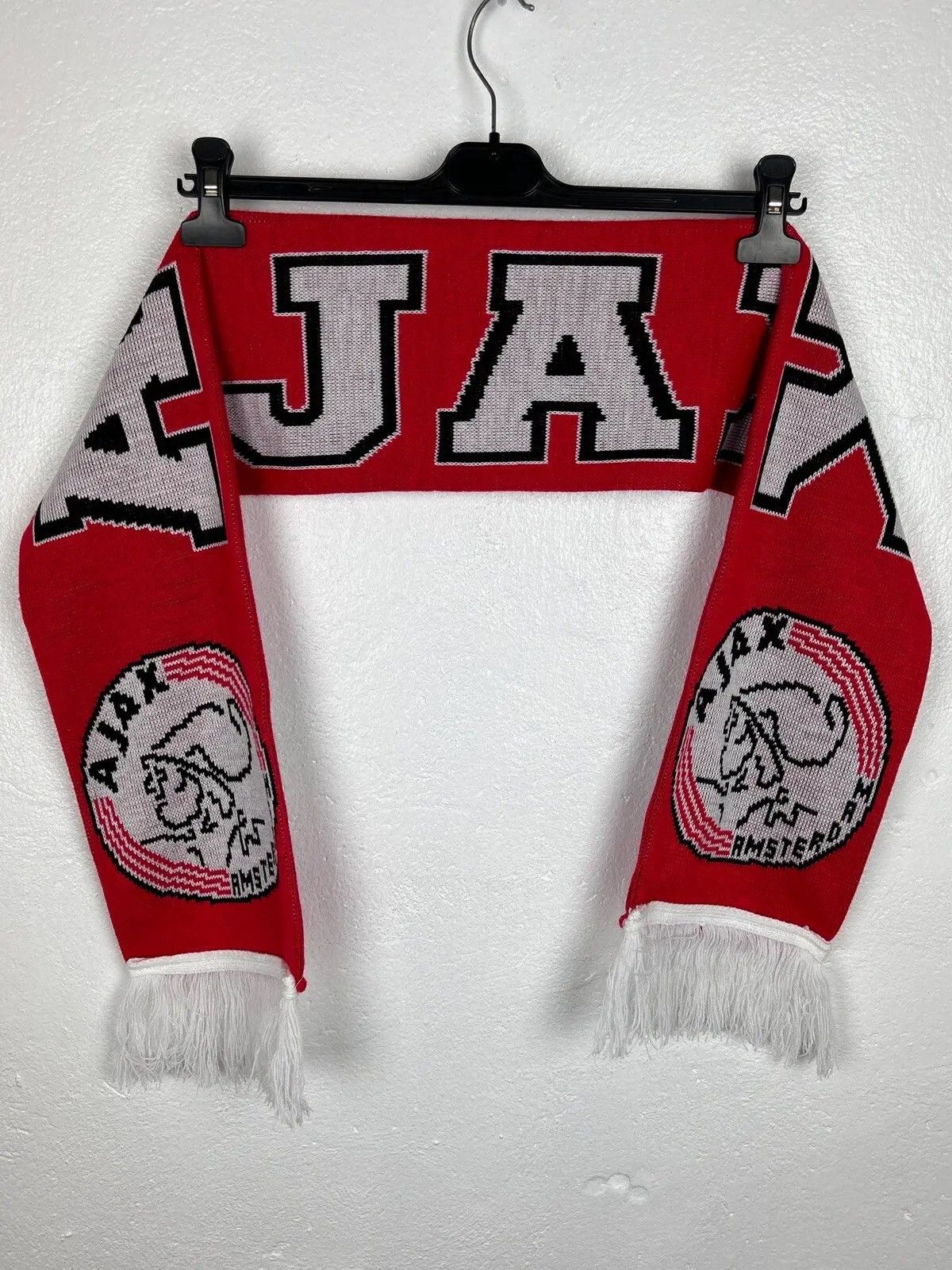 Vintage 90s Vintage Ajax Amsterdam Fanwear Soccer Scarf In Red Size ONE SIZE - 1 Thumbnail