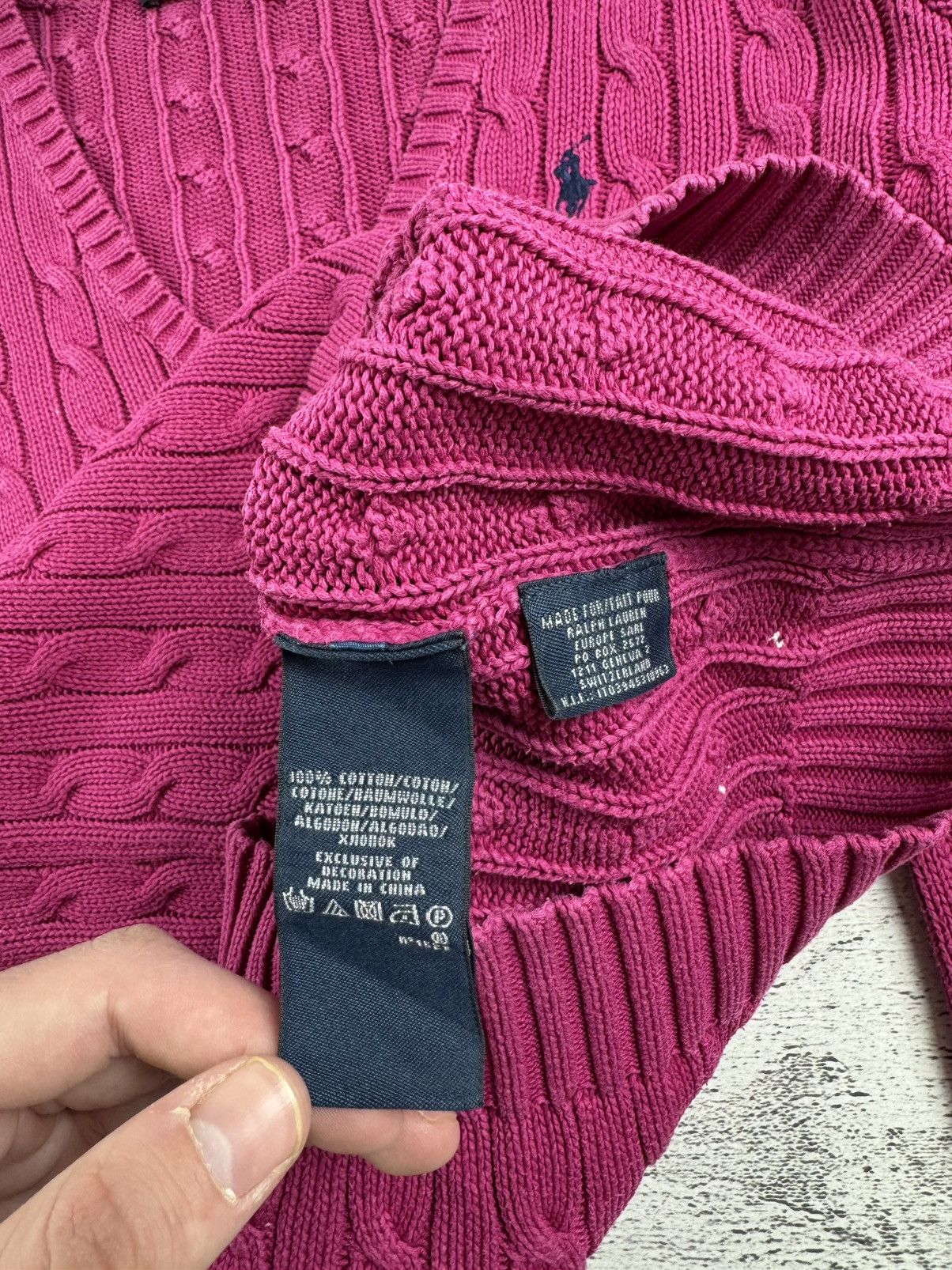 Ralph Lauren Sport Vintage Polo Ralph Lauren Sport Cable Knited Sweater Cardigan Size M / US 6-8 / IT 42-44 - 12 Thumbnail