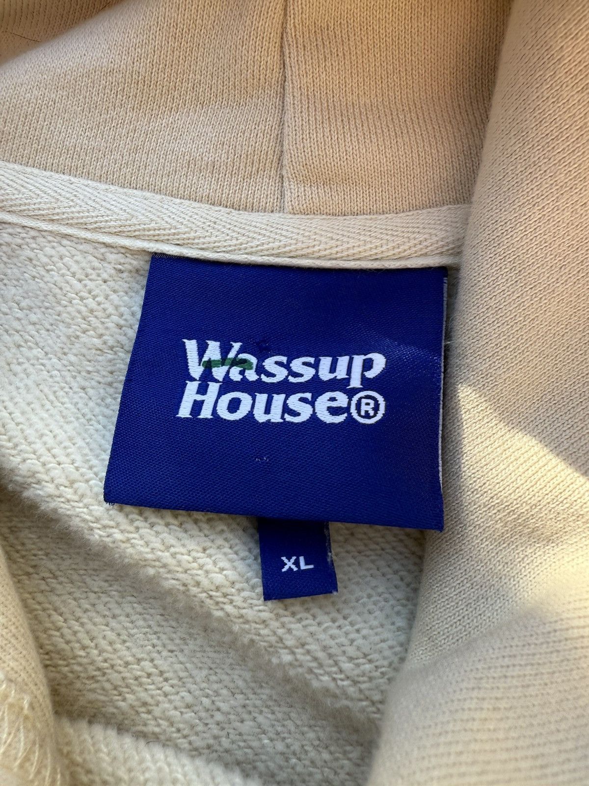 Japanese Brand × Other Wassup House Brown and Cream Hoodie Size XL Size US XL / EU 56 / 4 - 6 Thumbnail