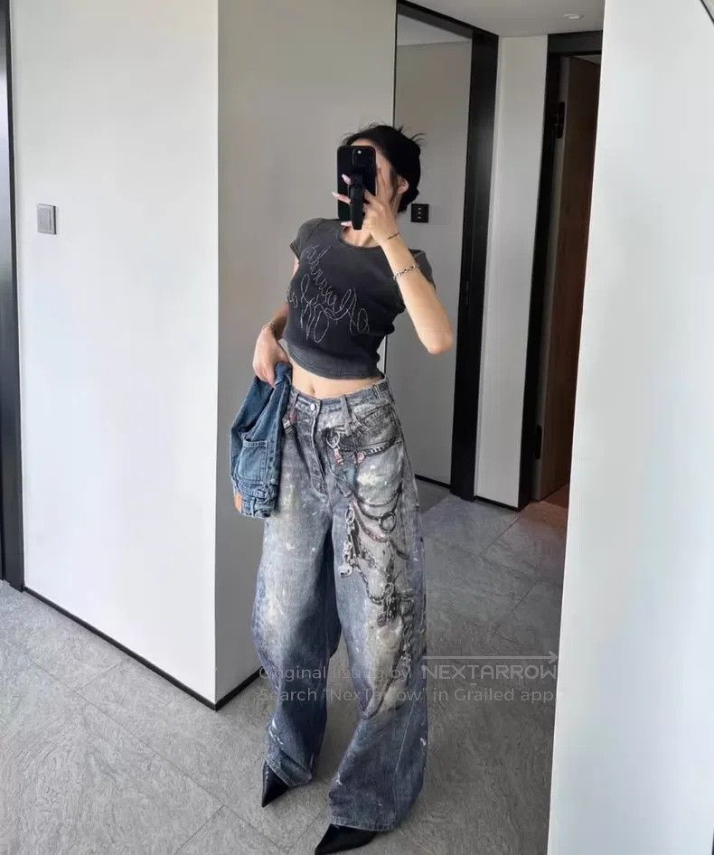 Acne Studios Acne Studios Digital Print 3D Printed Denim Pants Size 24" / US 00 / IT 34 - 9 Thumbnail