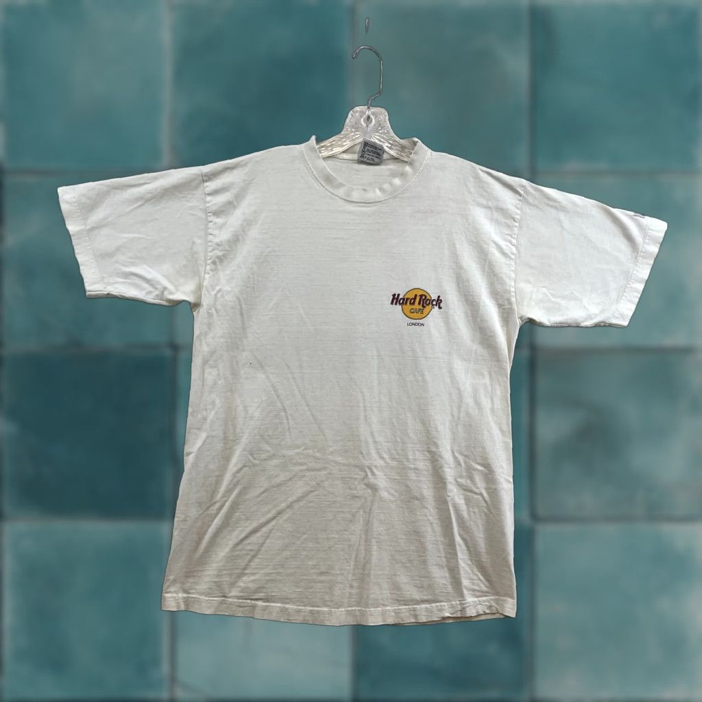 Hard Rock Cafe VINTAGE 90s Hard Rock Cafe T-Shirt Mens Large White Logo Graphic Size US L / EU 52-54 / 3 - 1 Thumbnail