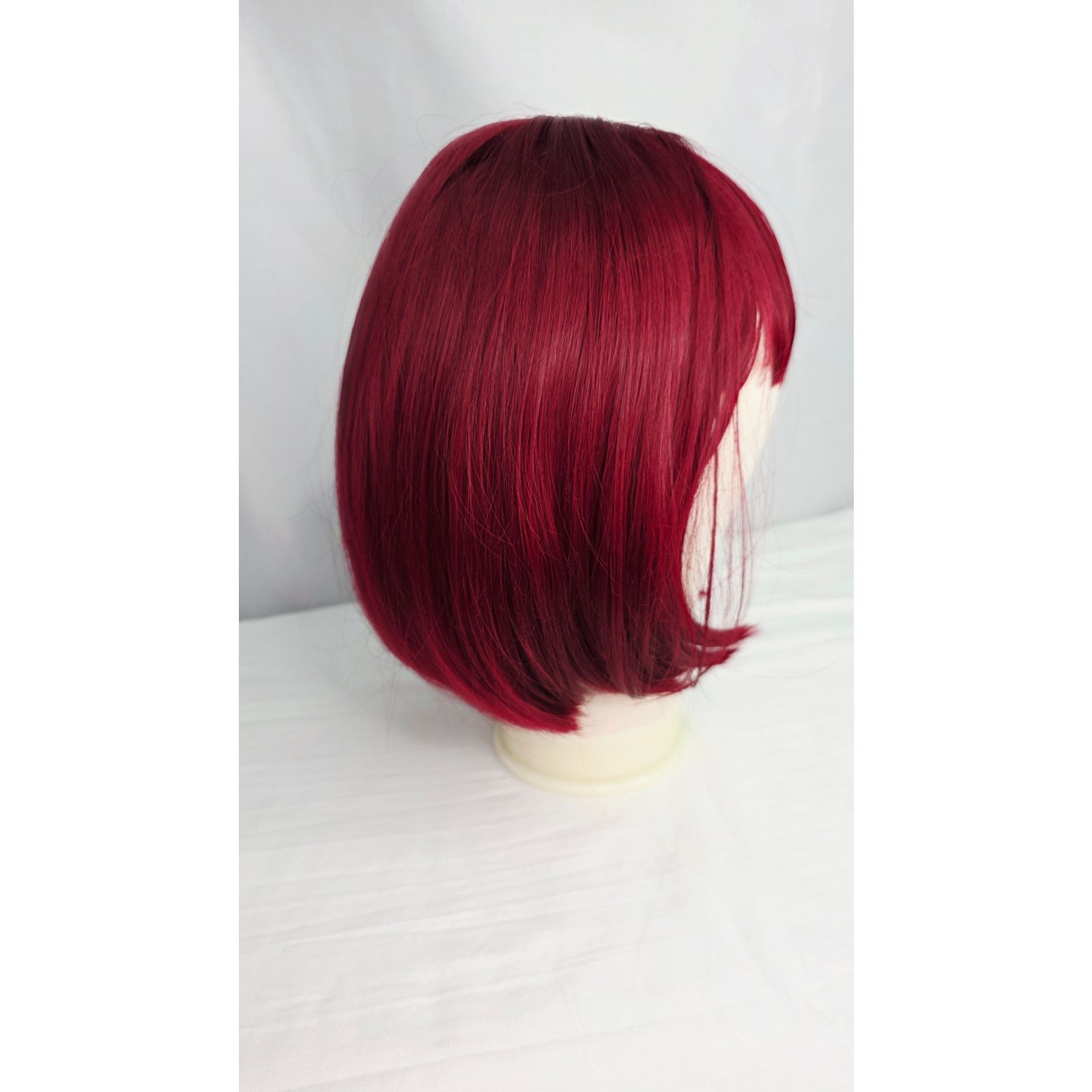 Other Burgundy Bob Wig With Bangs Short Straight Heat Resistant Size ONE SIZE - 3 Thumbnail