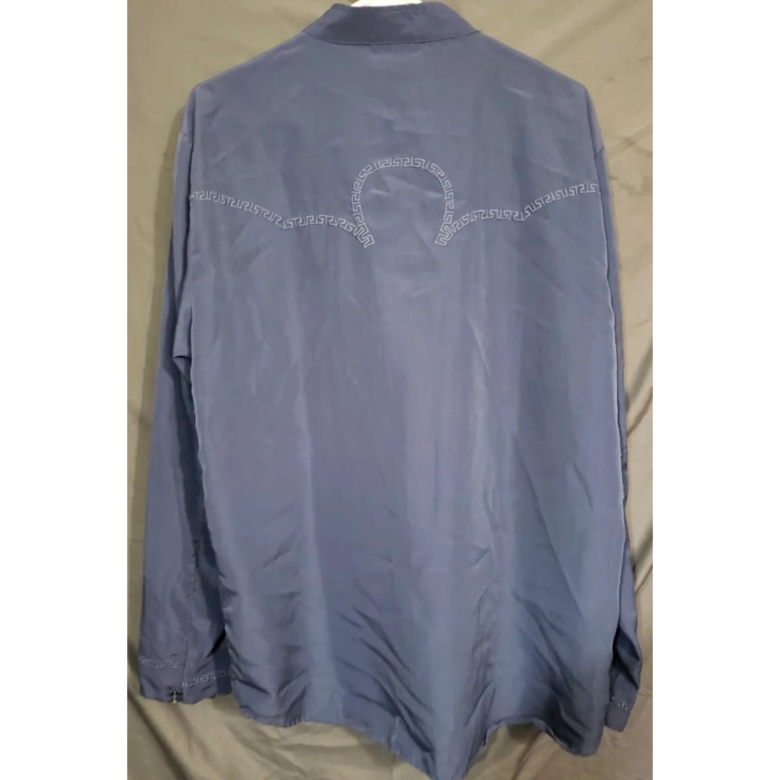 Durango VINTAGE El Alacran De Durango Button Up Shirt Western Cowboy Long Sleeve Blue Mens XL Size US XL / EU 56 / 4 - 2 Thumbnail