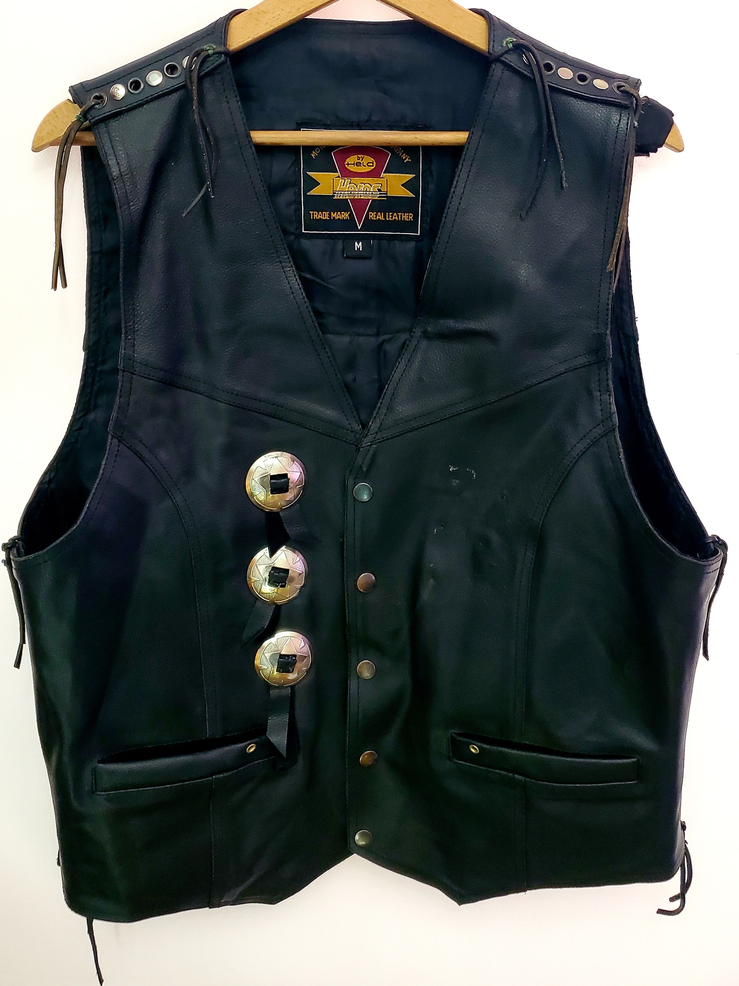 Harley Davidson × Vintage Vintage Leather Waistcoat with Icons Harley Dawidson size M Size US M / EU 48-50 / 2 - 2 Thumbnail