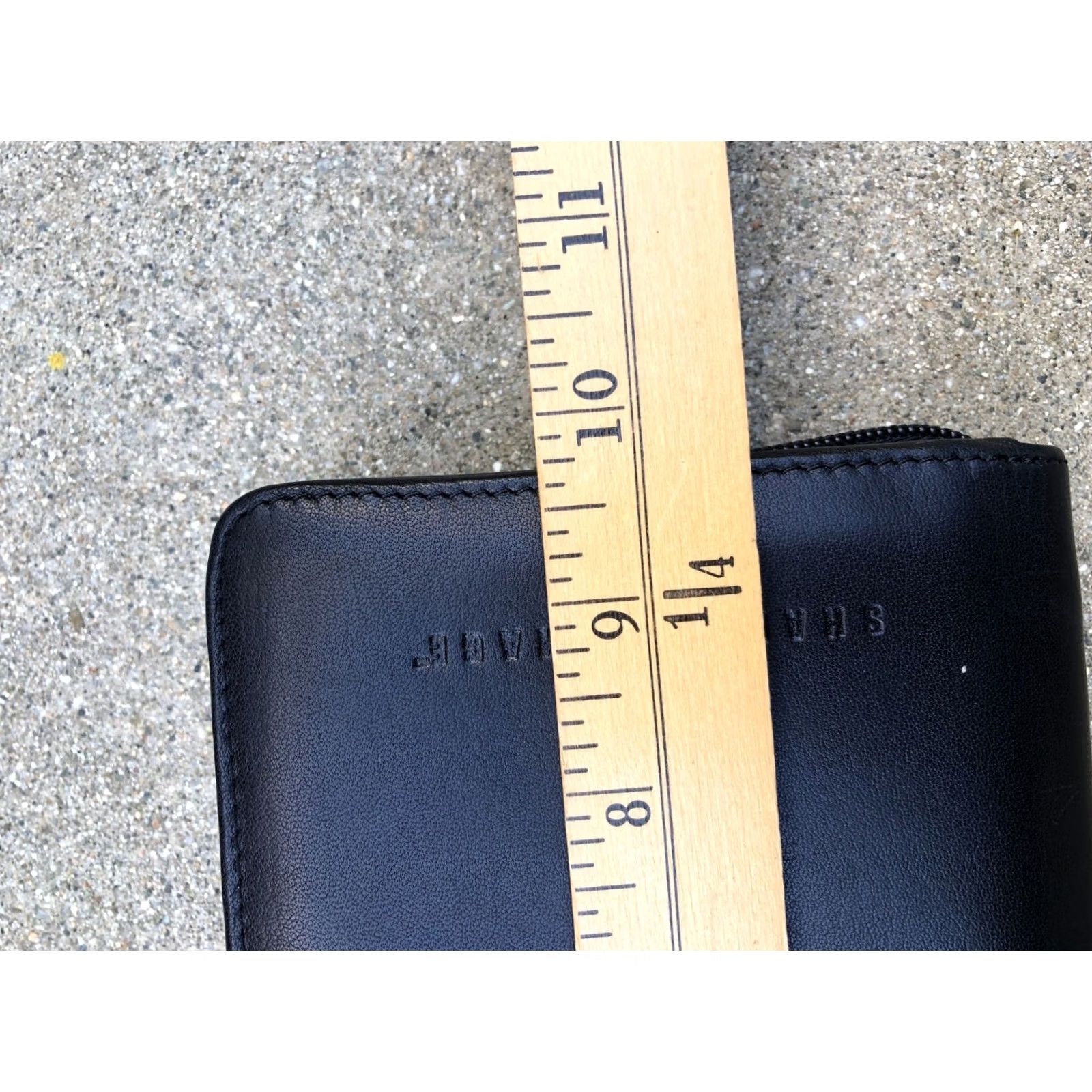Vintage SHARPER IMAGE Leather Wallet Card Holder Cash Organizer 5"x10" Black Mens Size ONE SIZE - 8 Thumbnail