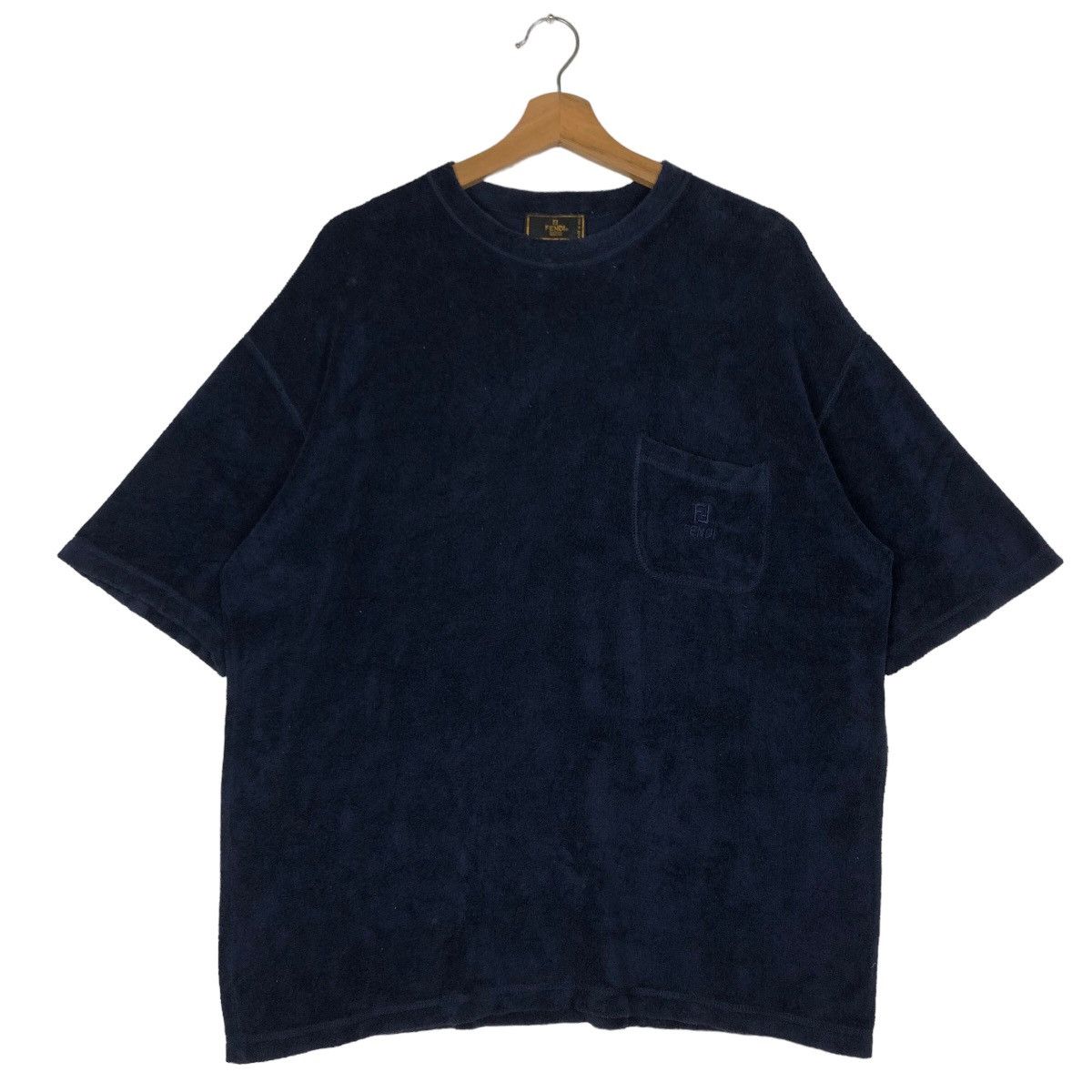Fendi 🔥Vintage Fendi Made in Italy T-Shirt Short Sleeve Velvet Size US M / EU 48-50 / 2 - 2 Thumbnail