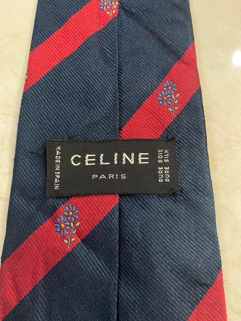 Celine VINTAGE CELINE Paris tie silk made in spain neckties Size ONE SIZE - 5 Thumbnail