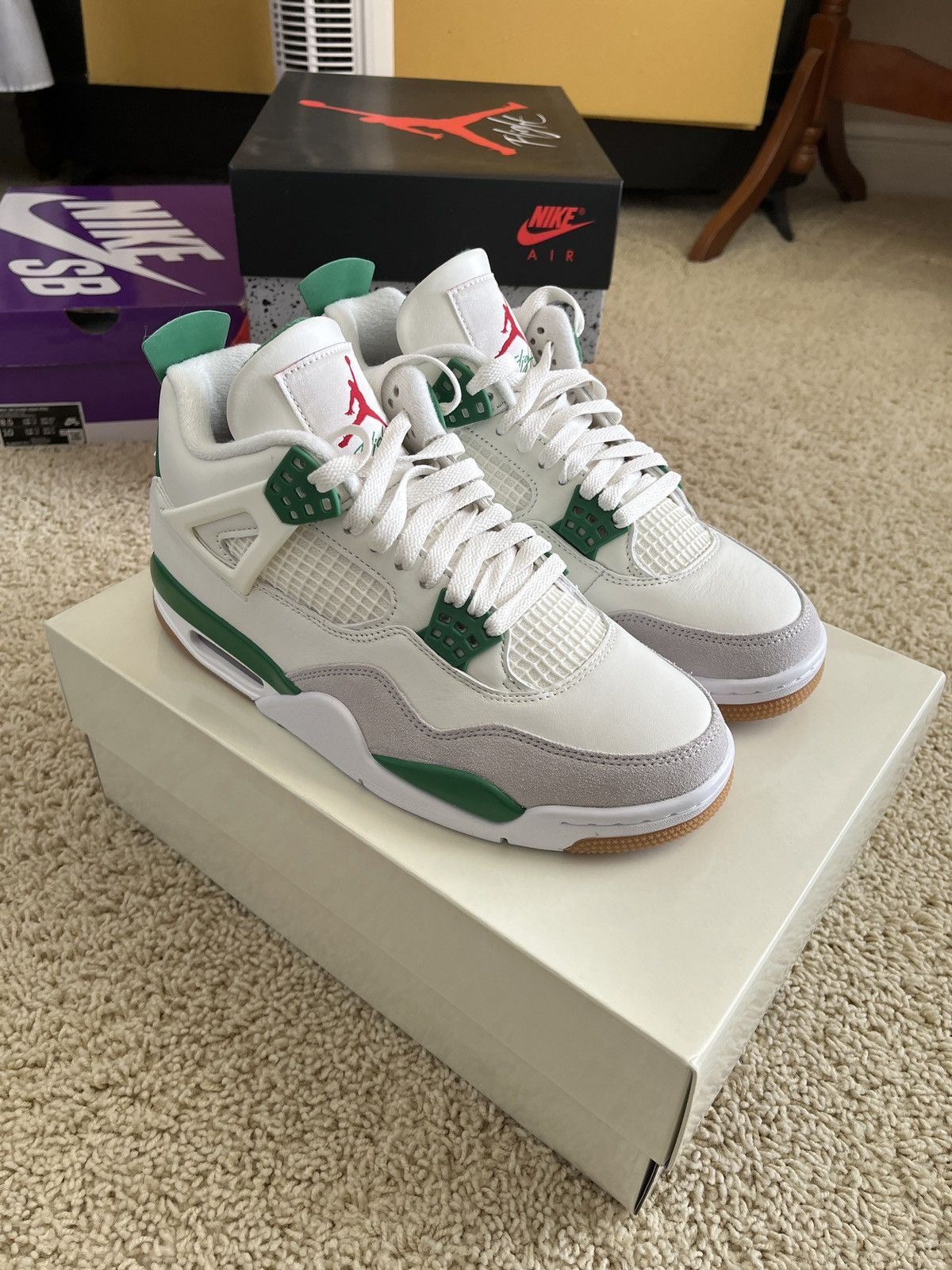 Jordan Brand × Nike Nike sb Jordan 4 pine green Size US 8 / EU 41 - 1 Thumbnail