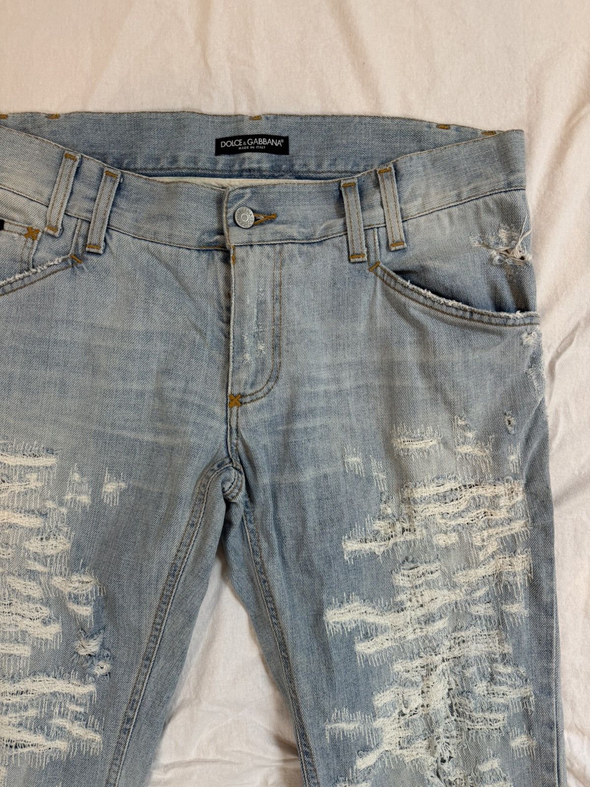 Dolce & Gabbana Dolce & Gabbana Distressed Denim Size US 34 / EU 50 - 3 Thumbnail