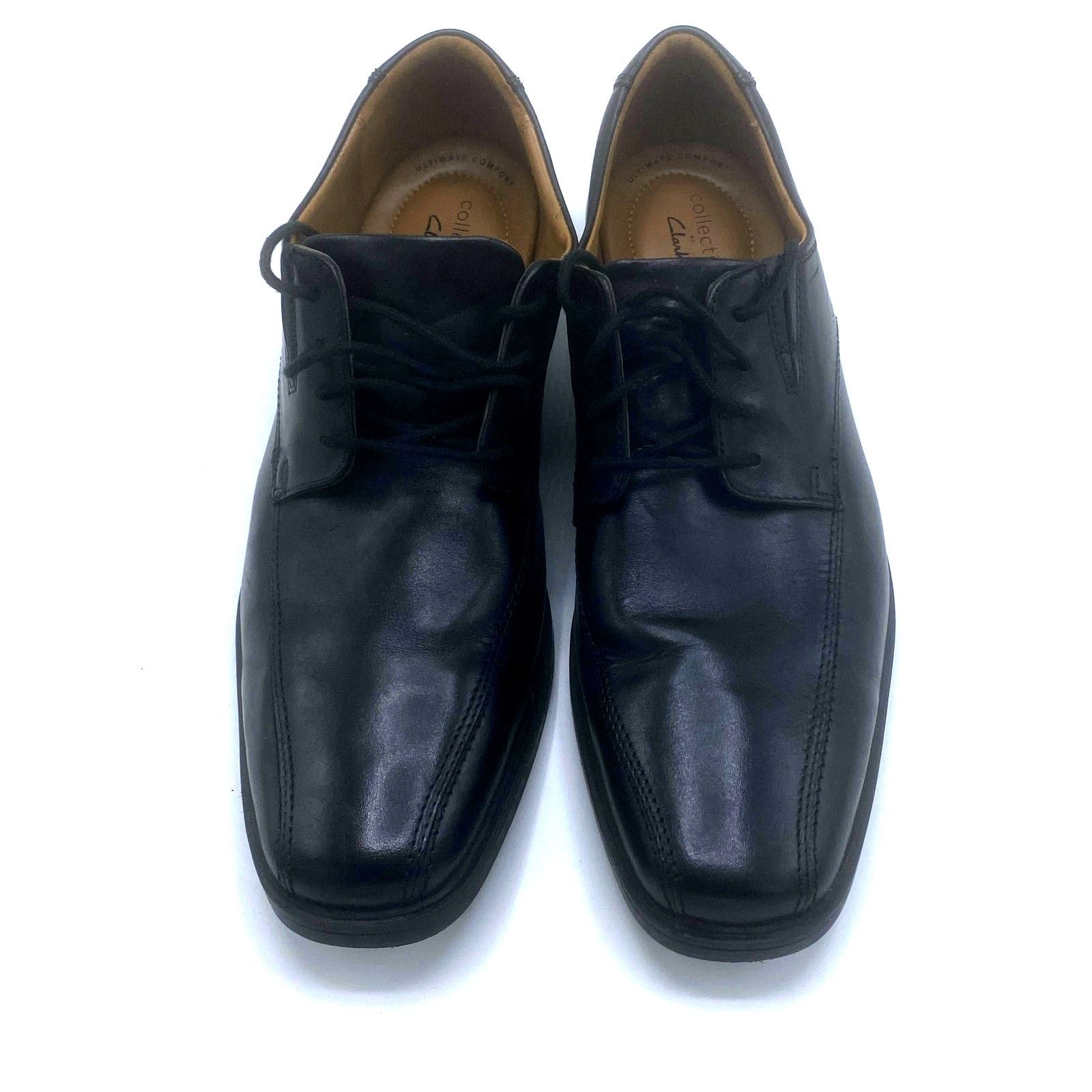 Clarks Clarks Tilden Plain II Mens Shoes 11.5W Wide Black Leather Size US 11.5 / EU 44-45 - 14 Thumbnail