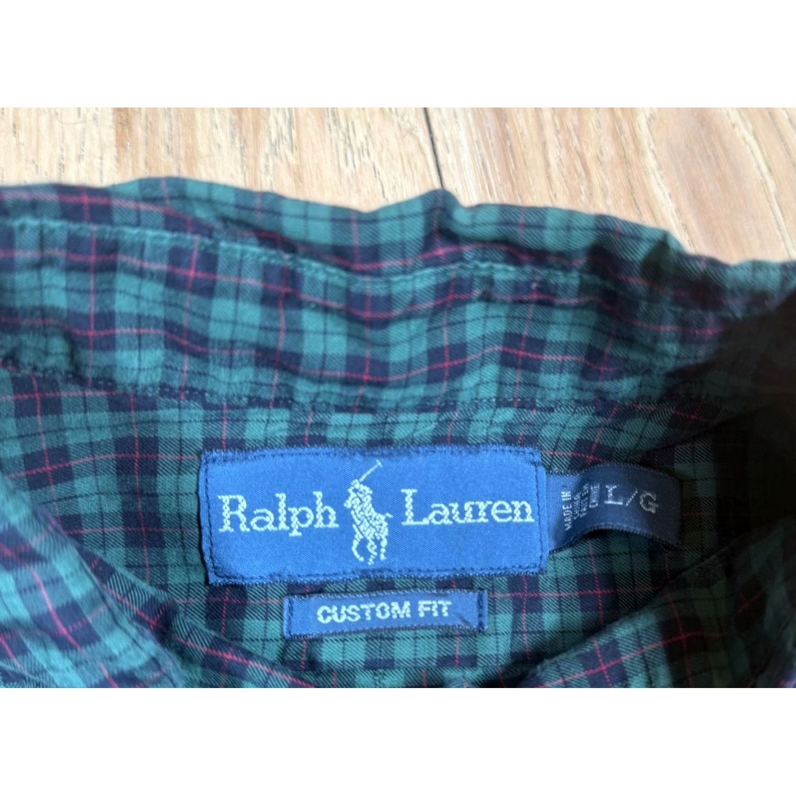 Polo Ralph Lauren Polo Ralph Lauren Button-Up Shirt Mens L Gingham Check Green Black – Long Sleeve, Regular, Button Closure, Button Shirt, Men Size US L / EU 52-54 / 3 - 3 Thumbnail