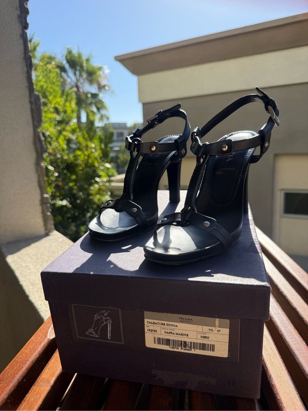 Prada Prada harness leather heels Size US 7 / IT 37 - 1 Thumbnail