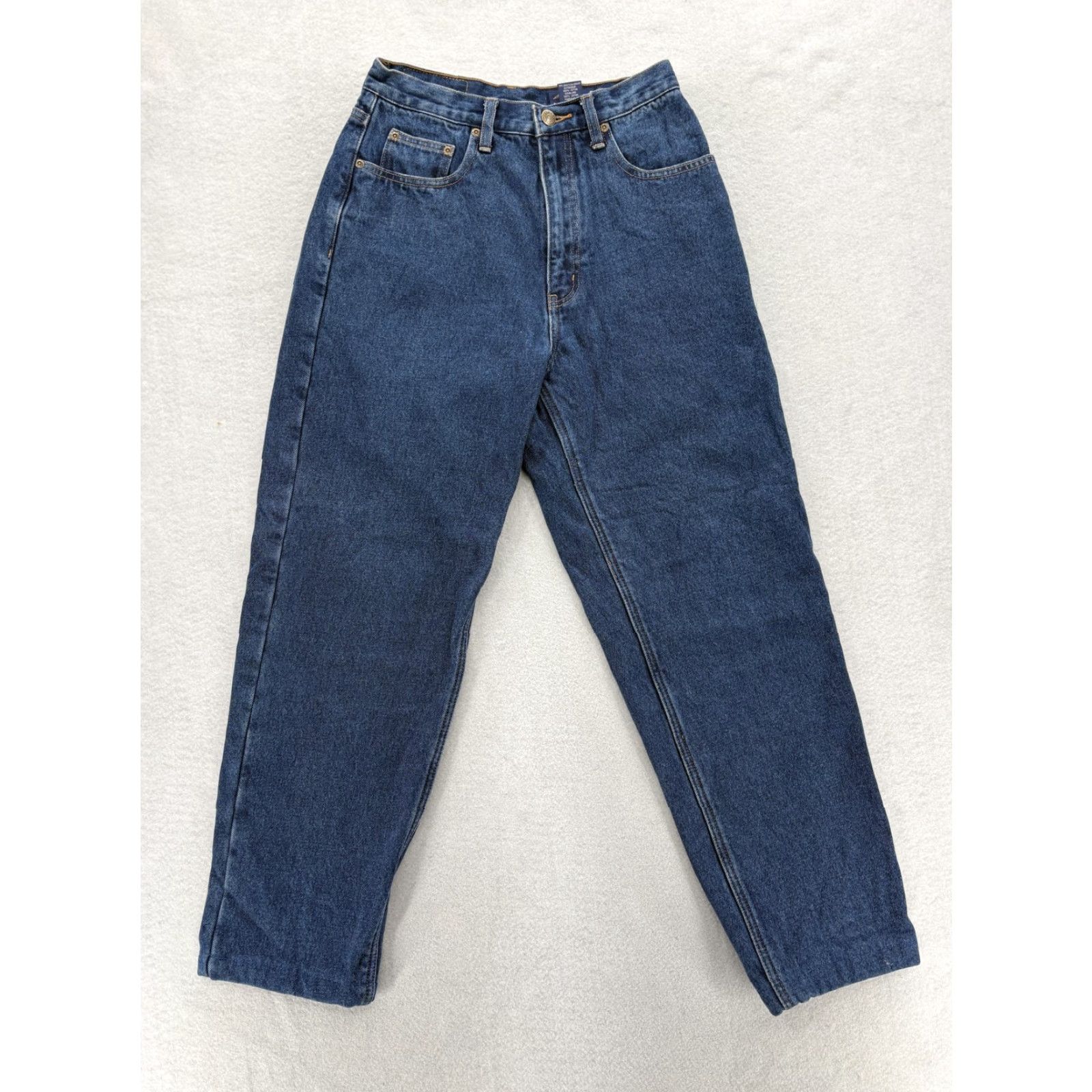 Eddie Bauer VINTAGE Eddie Bauer Jeans Womens 8 Short Blue High Rise Tapered Flannel Lined Denim 100% Cotton Relaxed Pockets Zip Fly Size 30" / US 8 / IT 44 - 2 Thumbnail