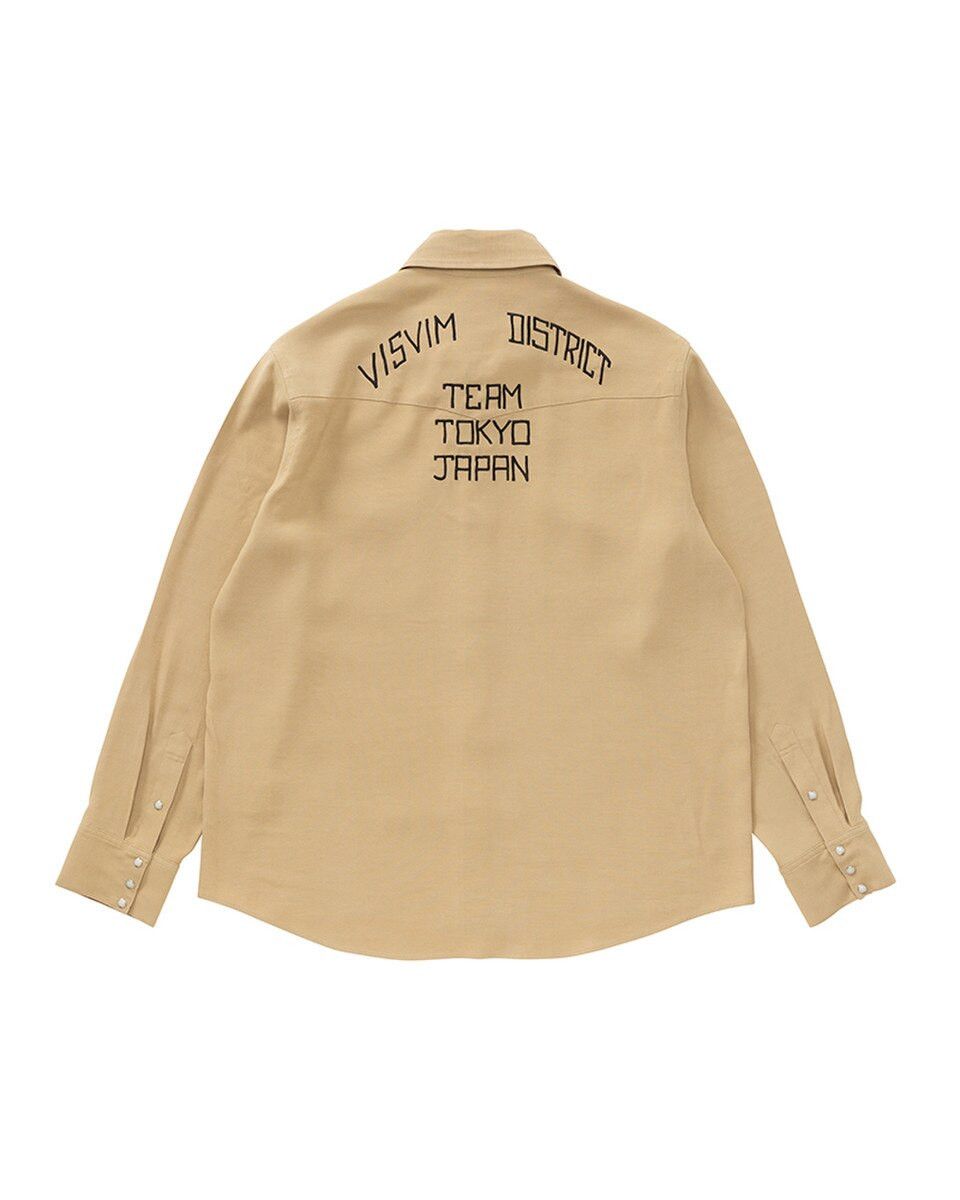 Visvim o1mle0725 Visvim Four Corners L/S Shirt in Beige Size US M / EU 48-50 / 2 - 2 Thumbnail
