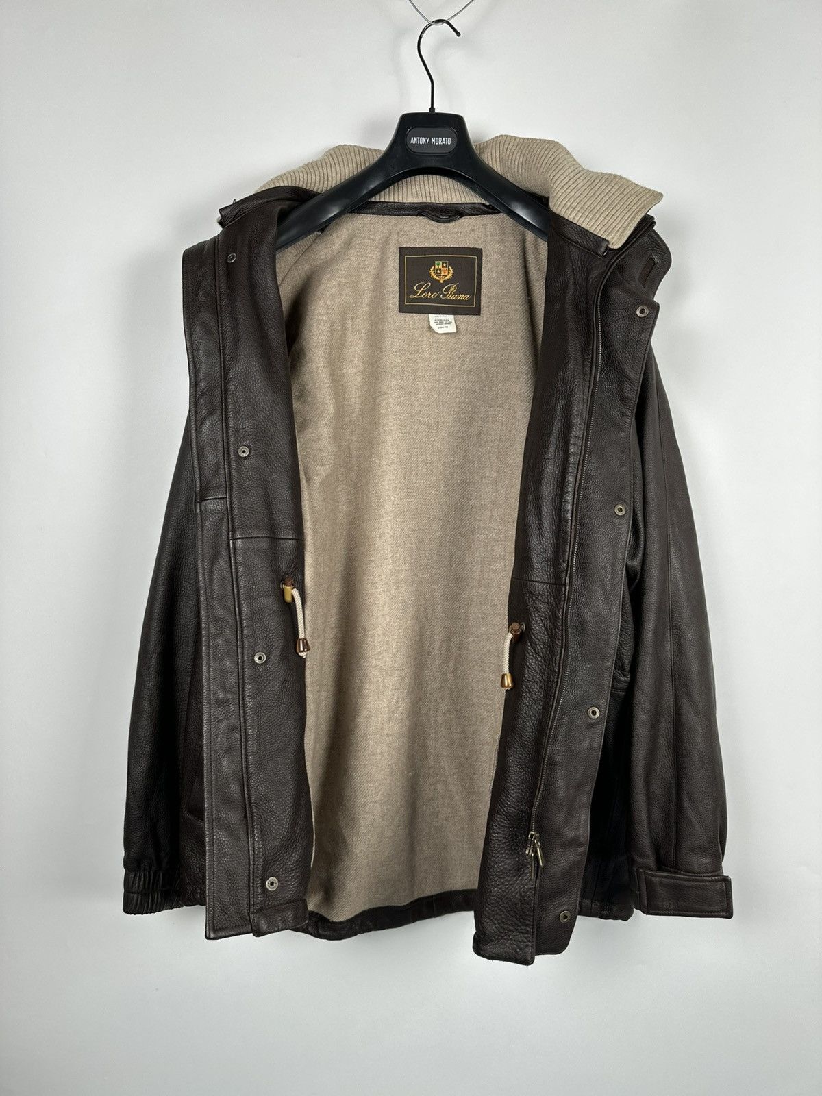 Loro Piana Loro Piana Leather Cashmere Coat Jacket Size US XXL / EU 58 / 5 - 3 Thumbnail