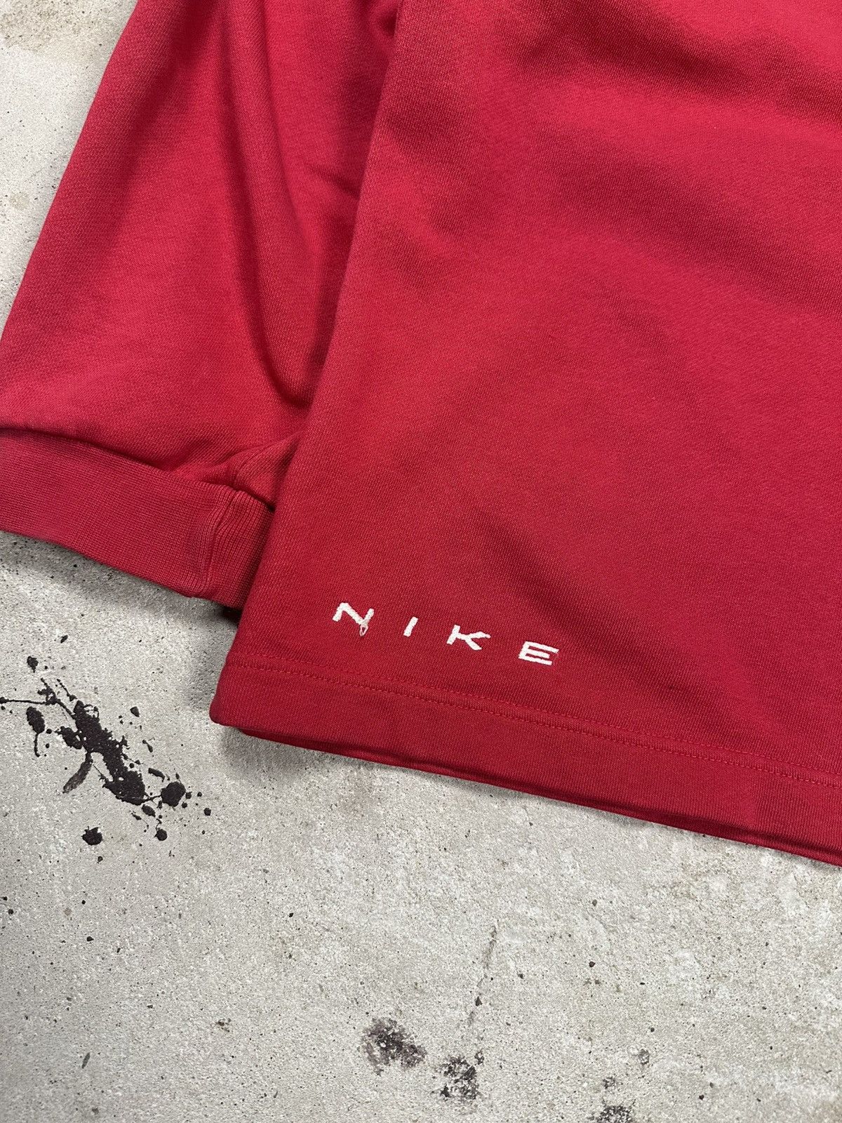 Nike × Vintage Vintage 90s Nike TN Red Half Zip Sweatshirt Swoosh SpellOut Size US XL / EU 56 / 4 - 3 Thumbnail