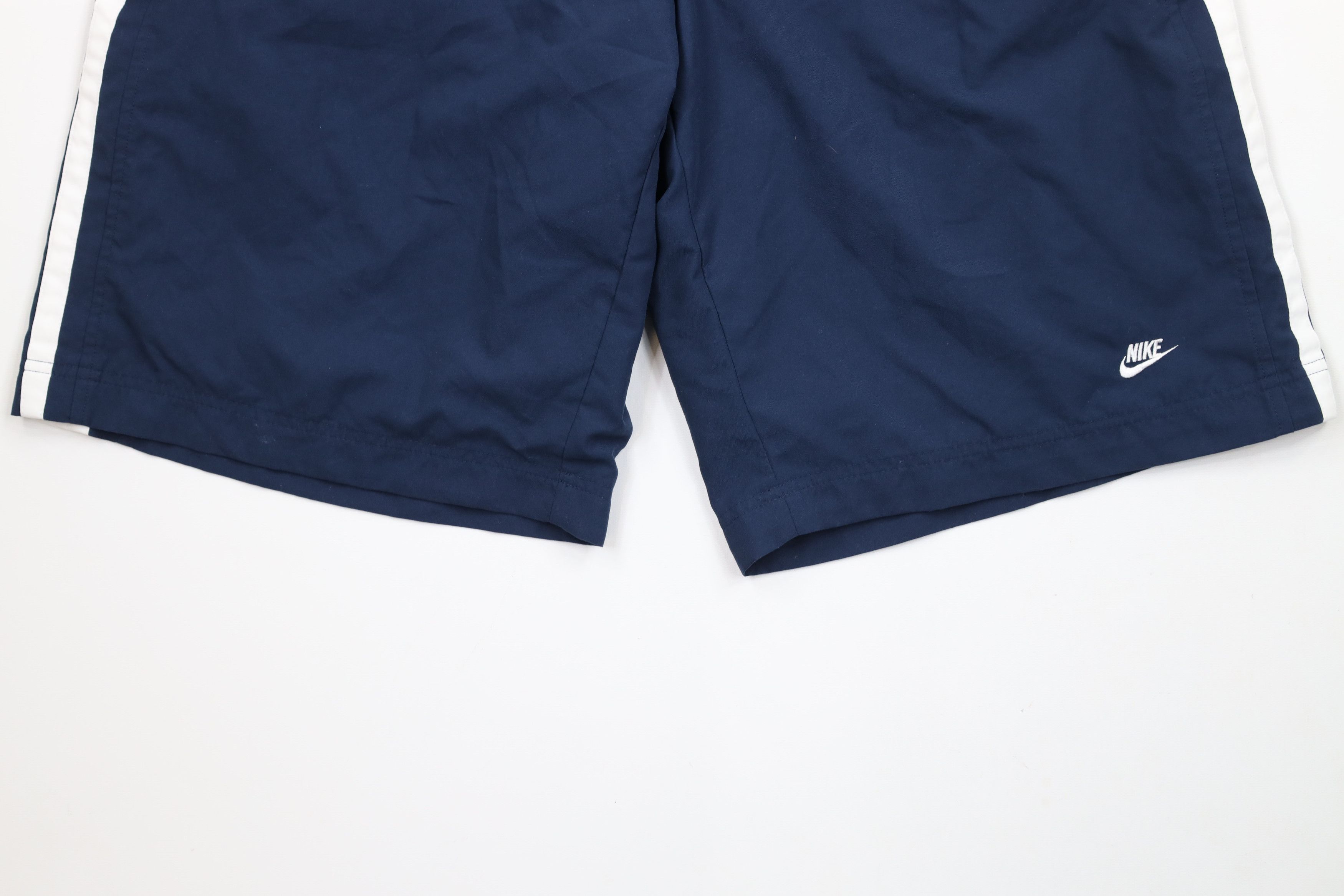 Nike × Vintage Vintage Y2K Nike Mini Swoosh Baggy Lined Cargo Shorts Blue Size US 36 / EU 52 - 4 Thumbnail
