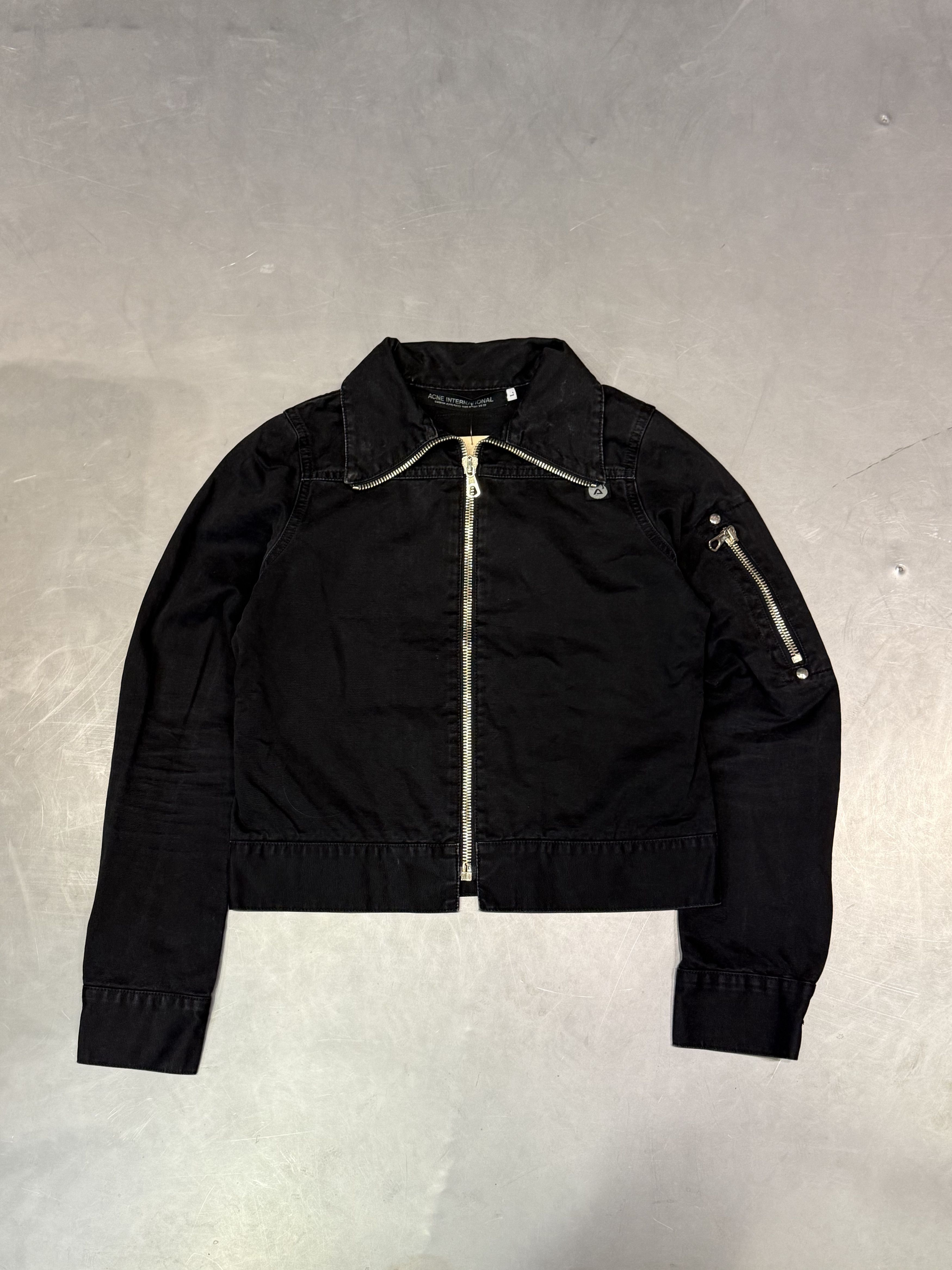 Acne Studios Vintage Acne Jeans SS1999 high collar zip up denim jakcet Size L / US 10 / IT 46 - 1 Thumbnail