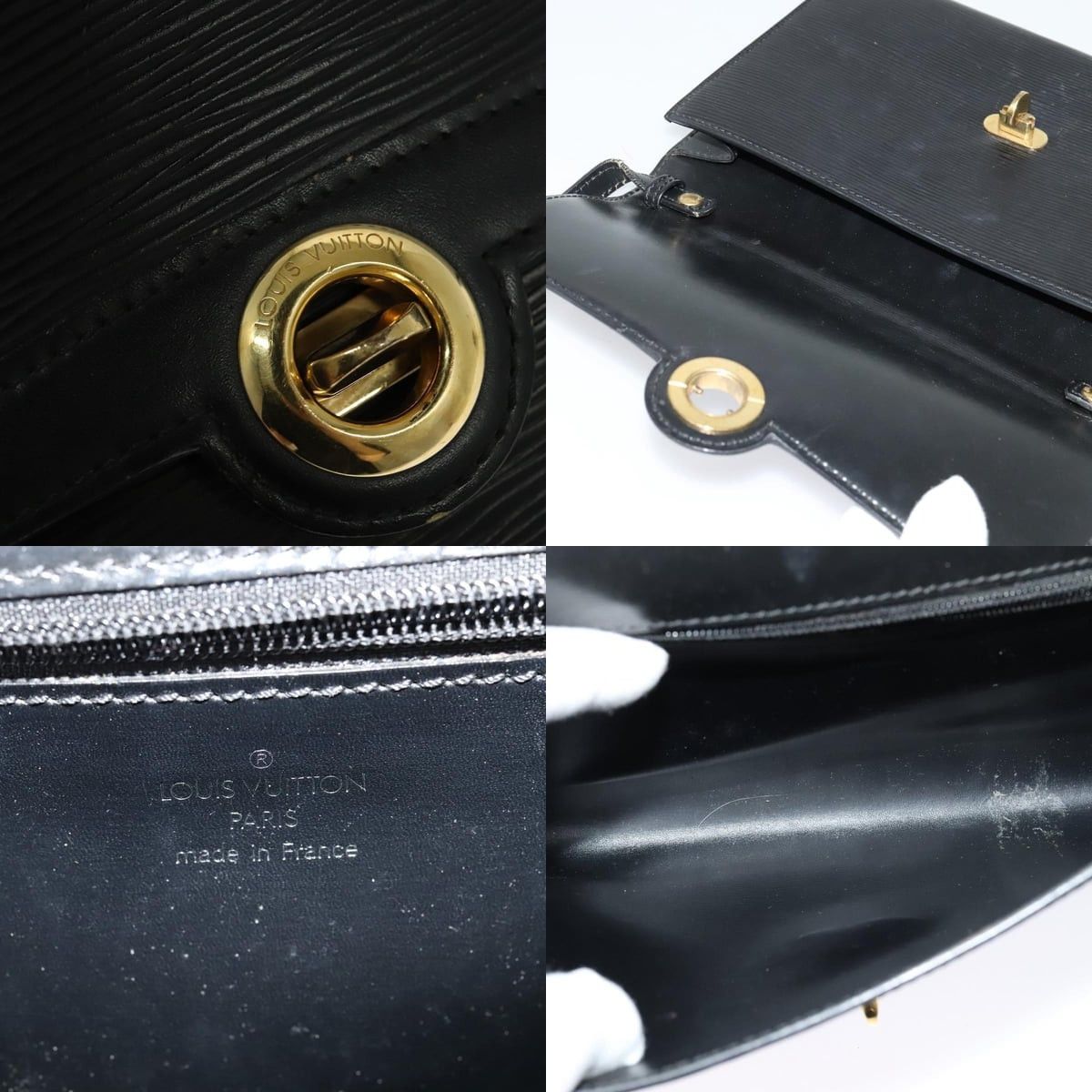 Louis Vuitton LOUIS VUITTON Epi Pochette Arche Shoulder Bag Black Noir Size ONE SIZE - 11 Thumbnail