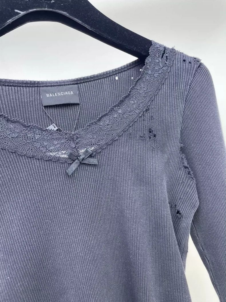 Balenciaga Balenciaga Popular Deep Smoky Gray Distressed Hole Slim Fi Size XS / US 0-2 / IT 36-38 - 3 Thumbnail
