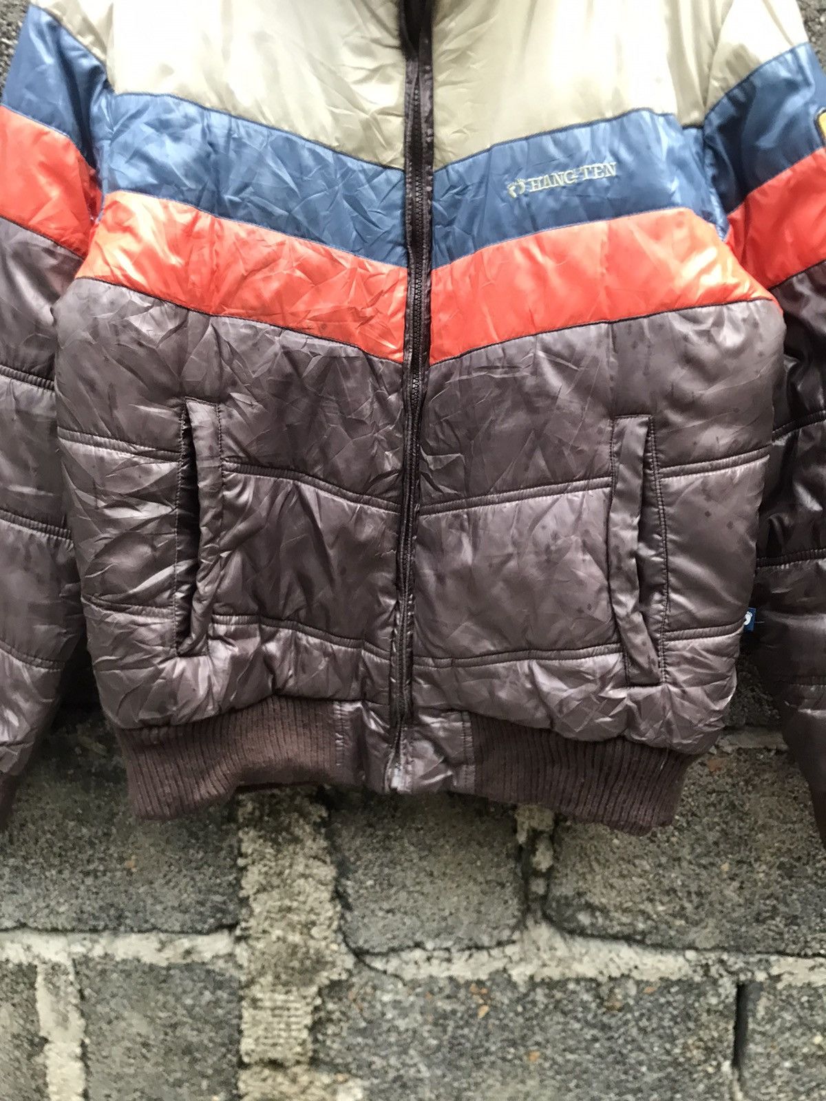 Hang Ten ⚡️Vintage Hang Ten Natural Surf Puffer Bomber Jacket Size US M / EU 48-50 / 2 - 3 Thumbnail
