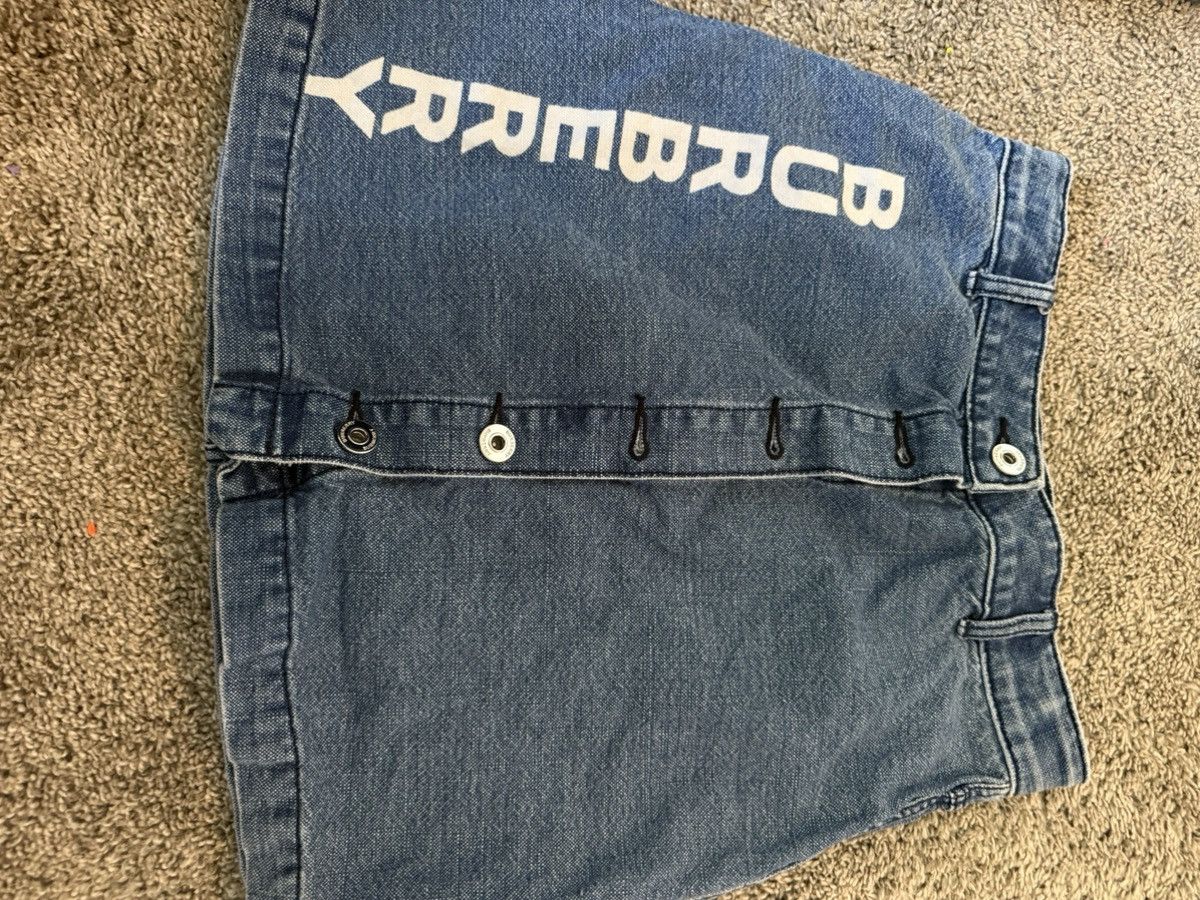 Burberry Blue Denim Skirt with Cross Logo Print Size 25" / US 0 / IT 36 - 1 Thumbnail