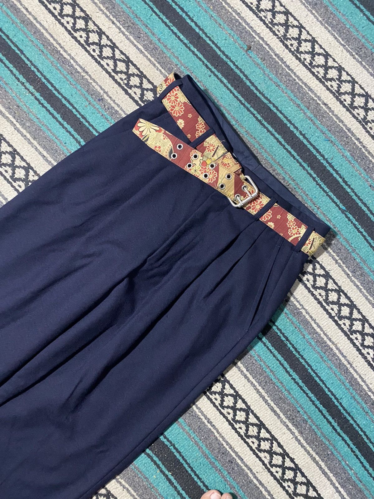 Nicole Club 2000s Nicole Club - Double Pleated Wool Trouser Pants Size US 29 - 2 Thumbnail