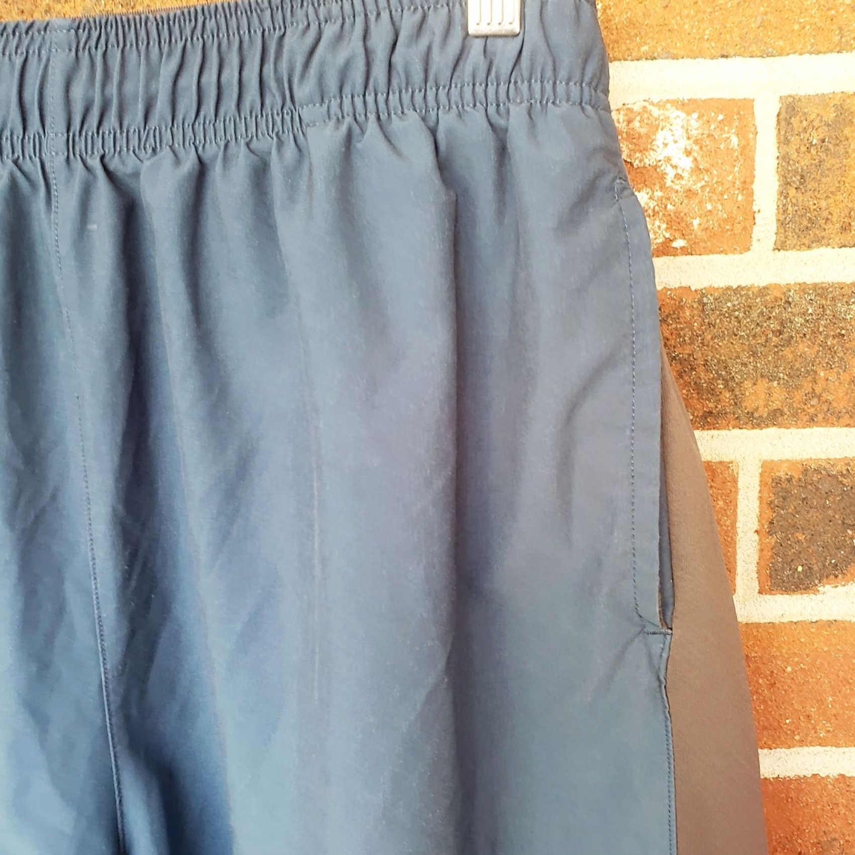 Vintage MTA Sport Shorts Mens XL Blue Athletic Gray Pockets Drawstring Polyester Stretch Size US 36 / EU 52 - 5 Thumbnail