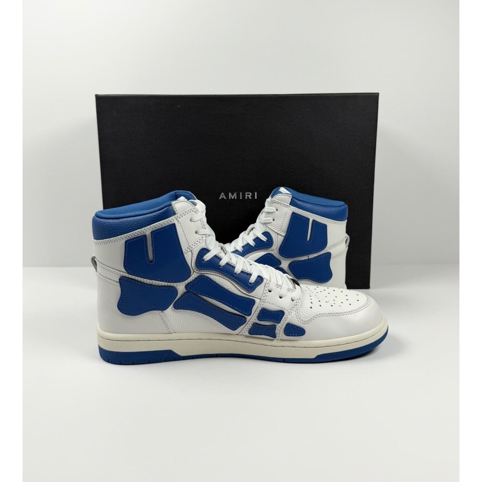 Amiri Size 46EU/13US - Amiri Skel Top High Top White Blue NEW! Size US 13 / EU 46 - 5 Thumbnail