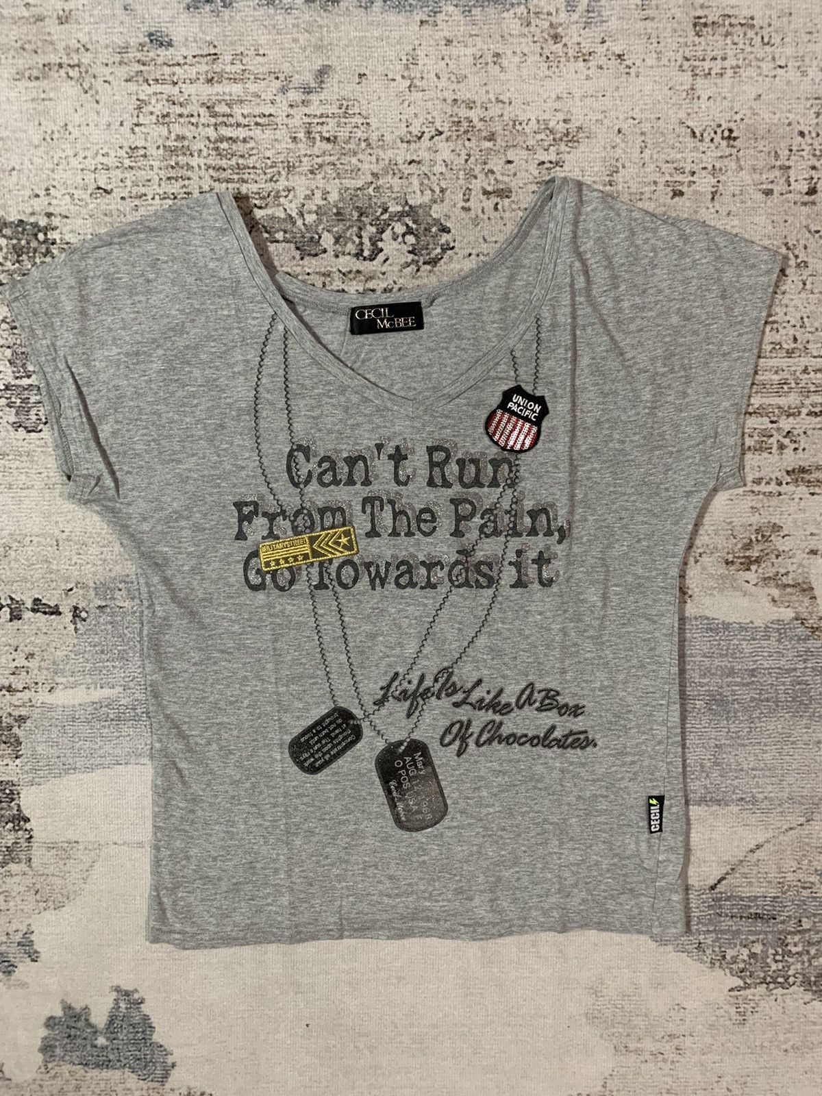 If Six Was Nine × Japanese Brand × KMRii Cecil McBee Y2k Necklace Poem Tees Size US S / EU 44-46 / 1 - 1 Thumbnail