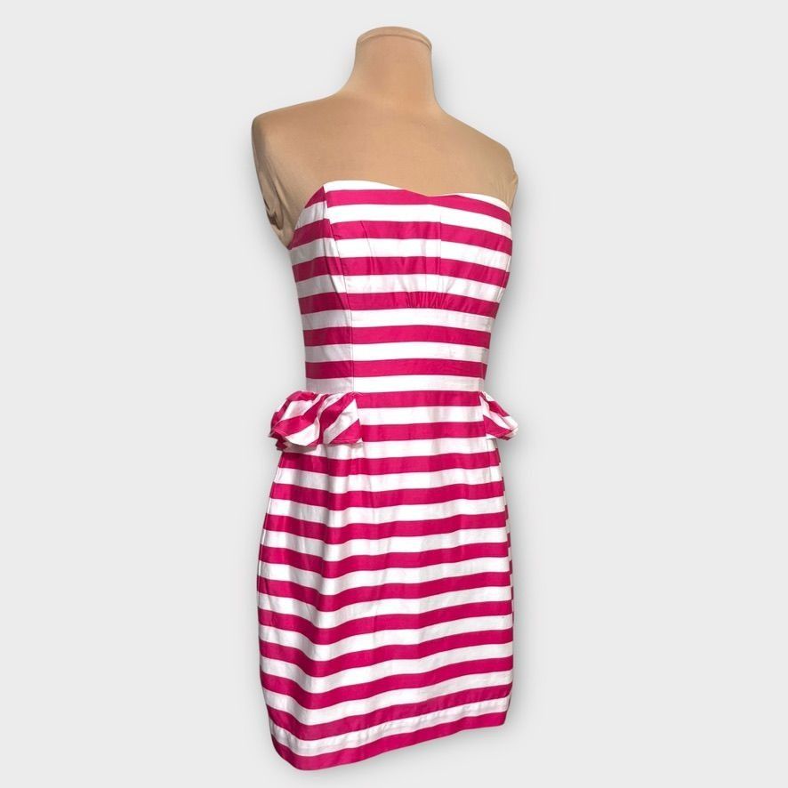 Lilly Pulitzer Lilly Pulitzer Azalea Maybell Dress 4 Swizzle Stripe Pink Wh Size S / US 4 / IT 40 - 5 Thumbnail