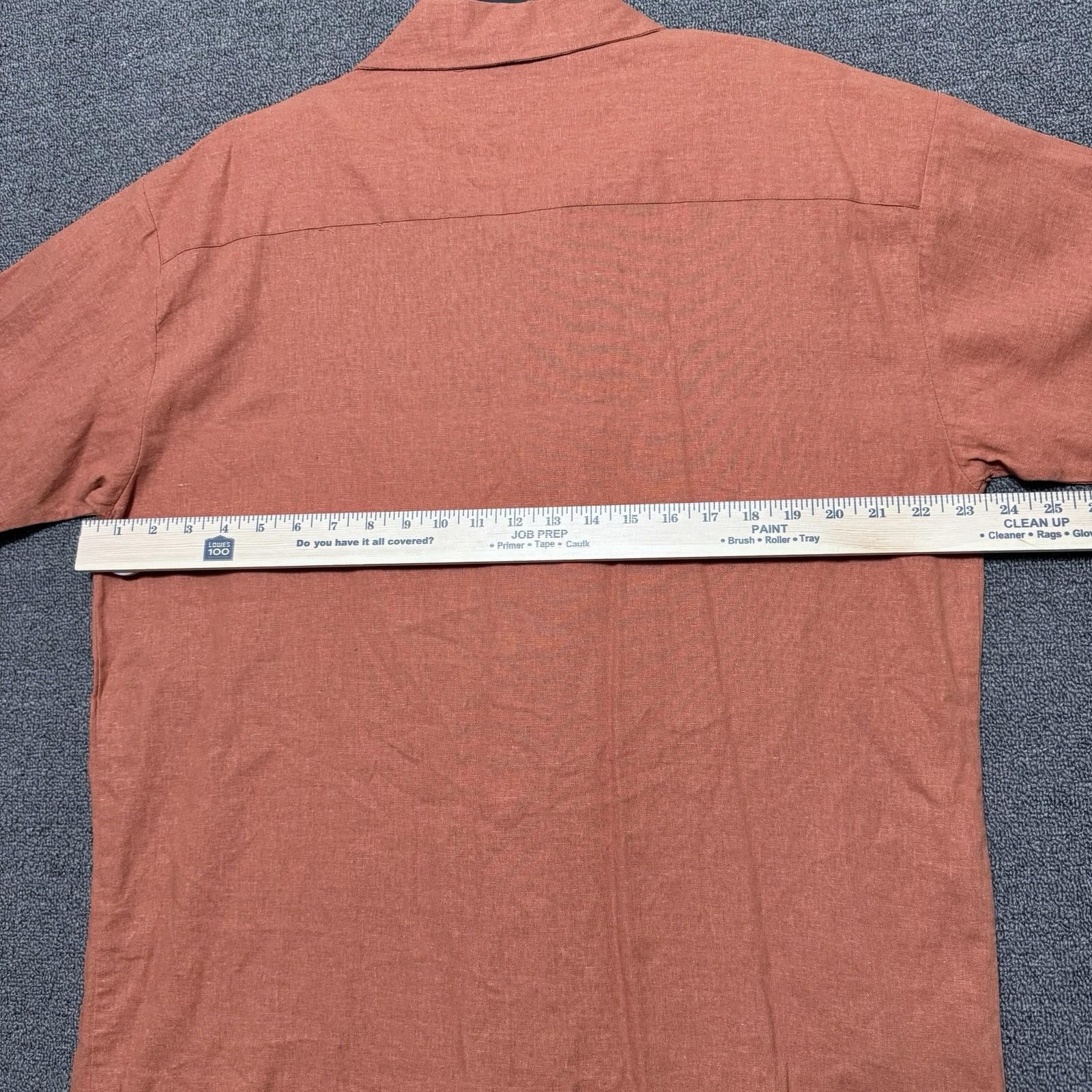 Other VTG Linen Connection Hawaiian Shirt Burnt Orange Mens L Size US L / EU 52-54 / 3 - 4 Thumbnail
