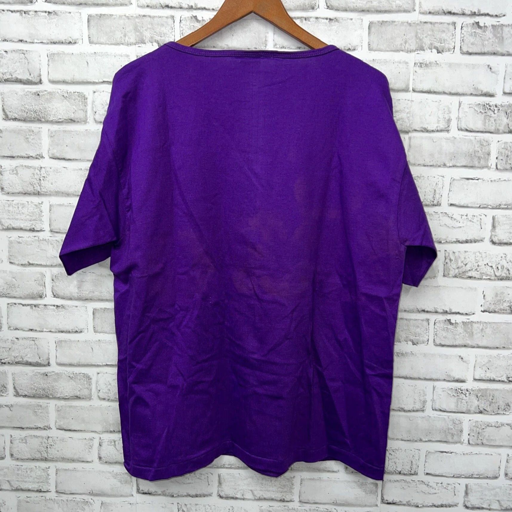 Vintage VINTAGE PSI Stitch Purple Flower Single Stitch T-Shirt Womens XL Size XL / US 12-14 / IT 48-50 - 4 Thumbnail