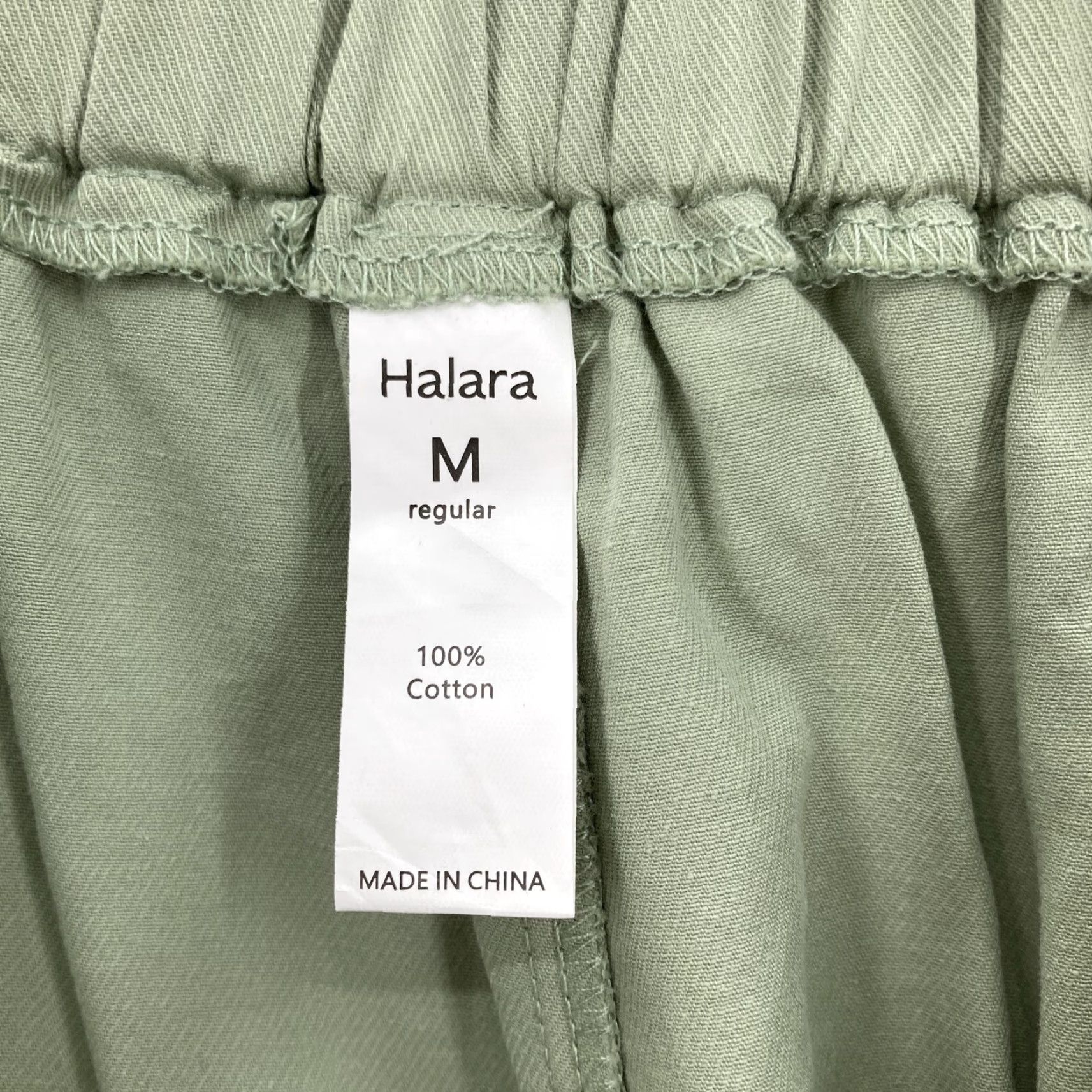 Vintage Halara Pants Womens Medium Green Cotton Joggers Pleated Elastic Waist Cuffed Size 32" / US 10 / IT 46 - 5 Thumbnail