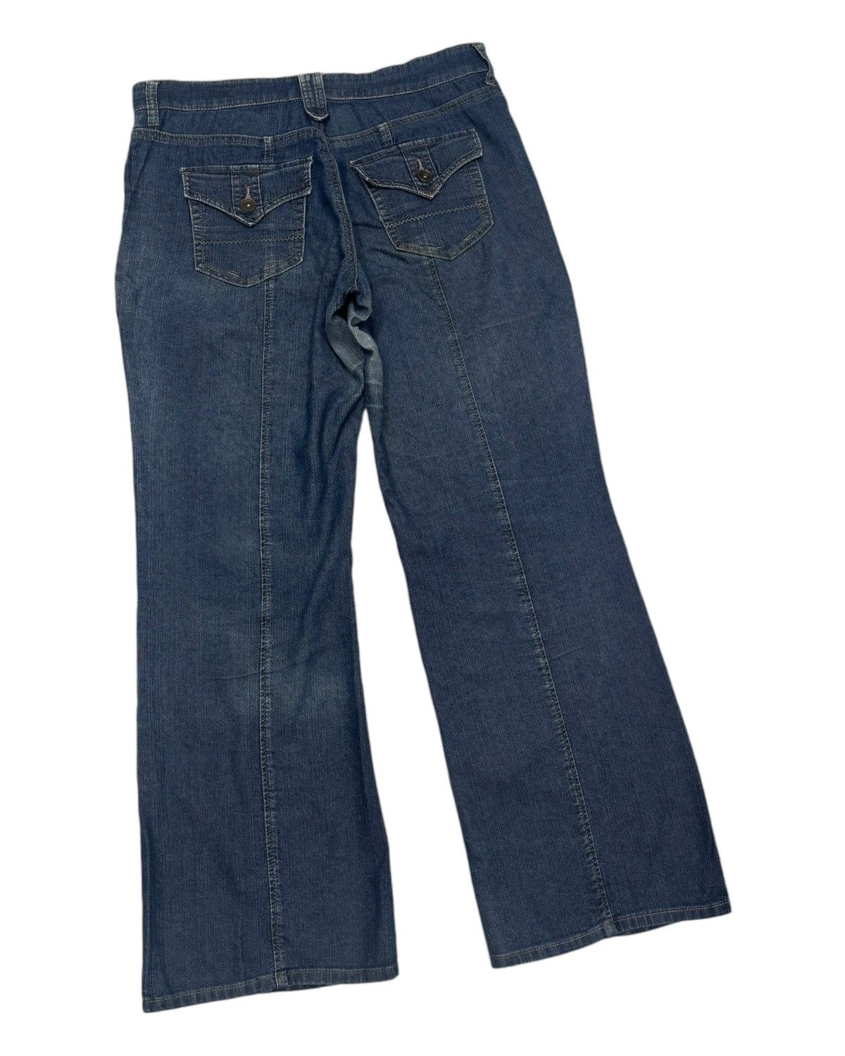 Japanese Brand VINTAGE JAPANESE UNBRAND BAGGY FLARED JEANS Size US 32 / EU 48 - 4 Thumbnail