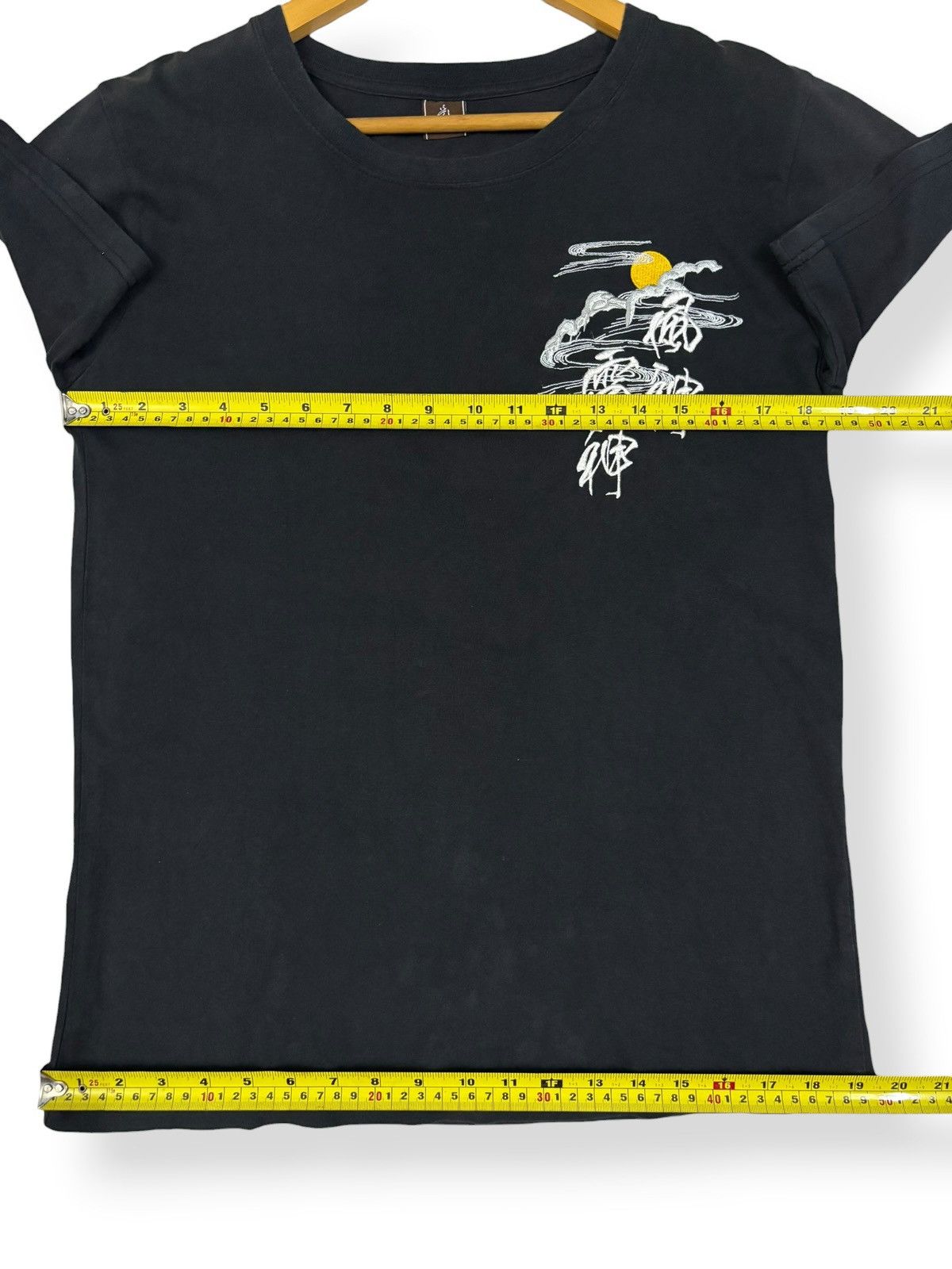 Karakuri Tamashii Zeku Japanese Fujin Raijin Embroidered Sukajan Style T-shirt Size US S / EU 44-46 / 1 - 14 Thumbnail