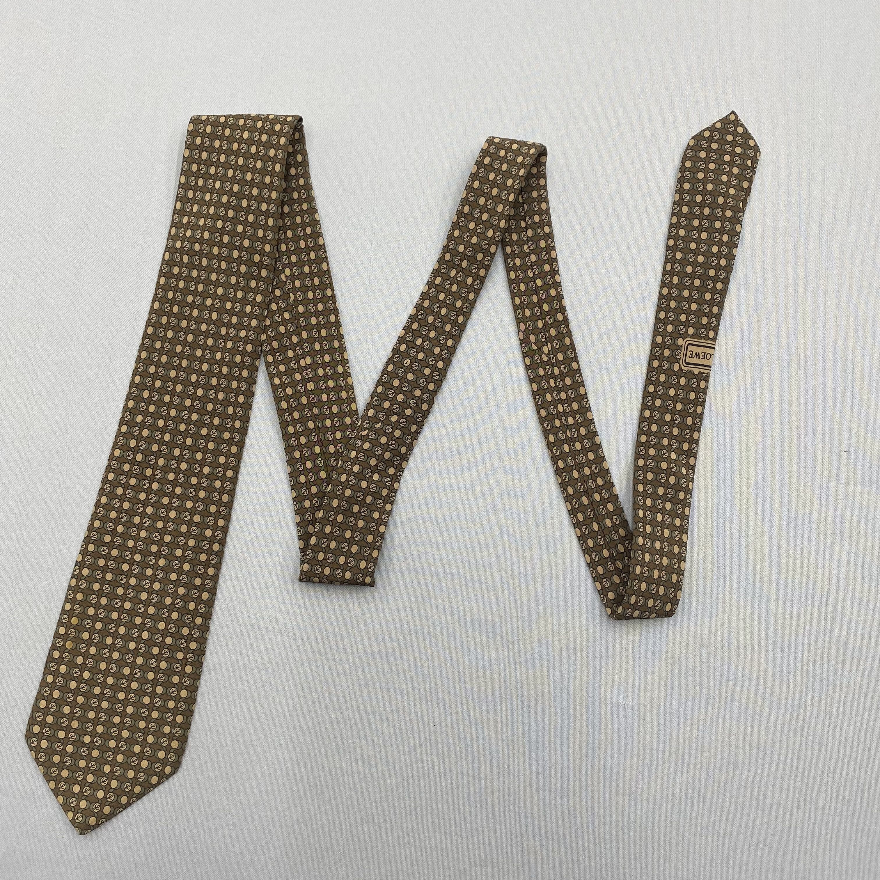 Loewe Vintage Loewe SILK Necktie Cravate Pure Silk Neck Tie Size ONE SIZE - 5 Thumbnail