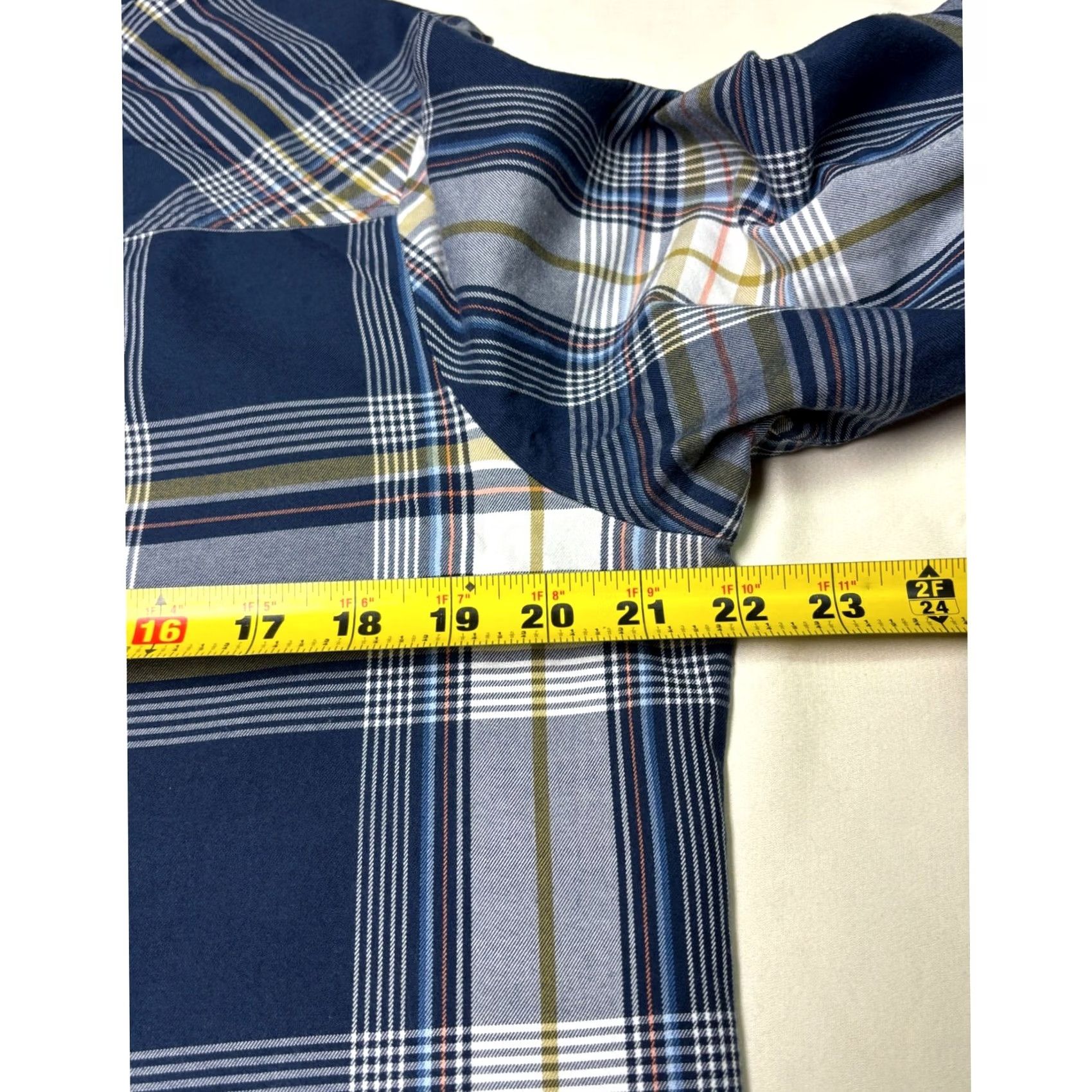 Pendleton Pendleton Tunic Blouse 3/4 Sleeve Plaid Blue White Olive Green Large Women’s Top Shirt Size L / US 10 / IT 46 - 6 Thumbnail