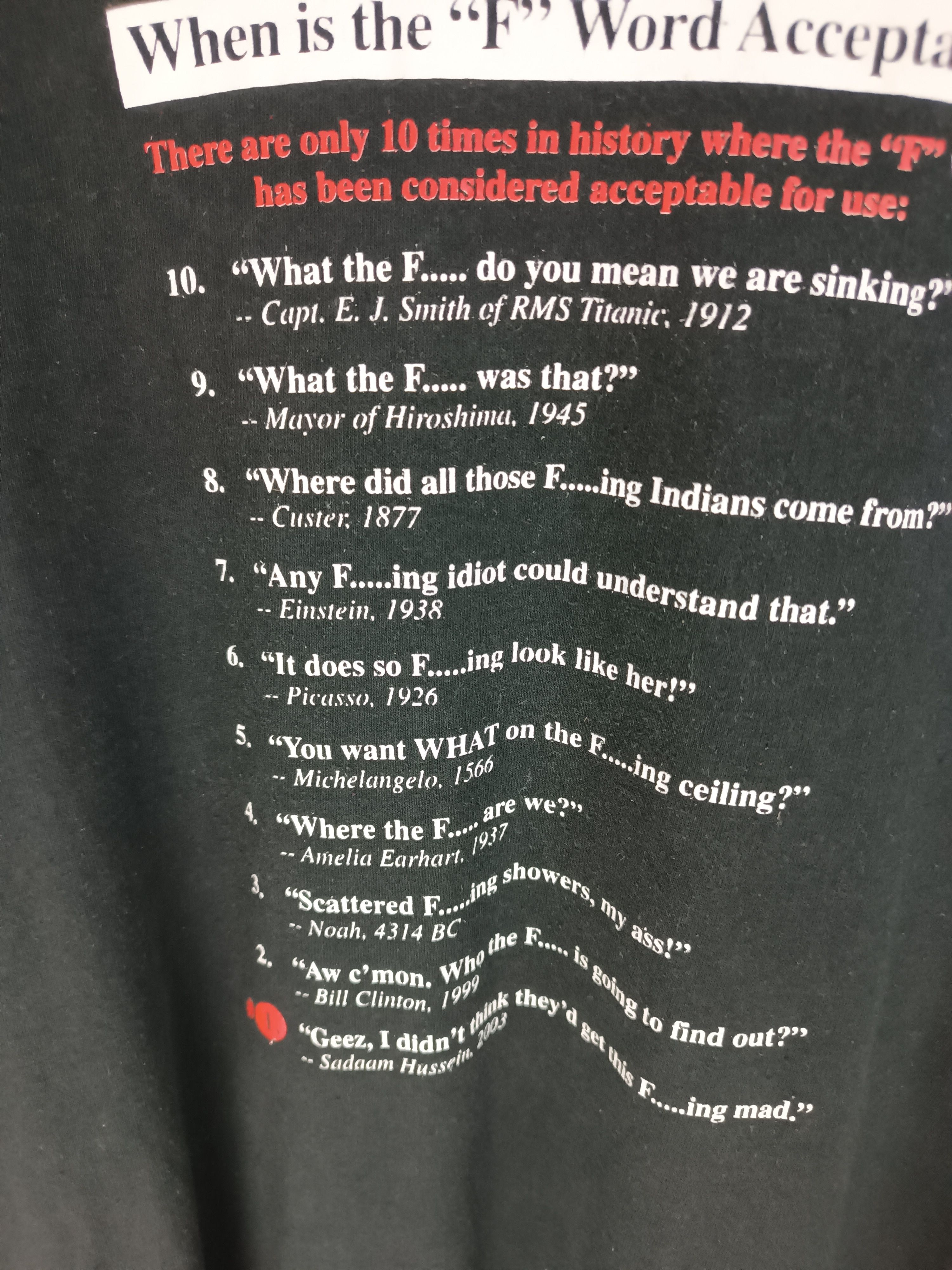 Vintage VINTAGE F WORDS ADULT FUNNY HUMOUR COMEDY y2k TEE Size US XL / EU 56 / 4 - 10 Thumbnail